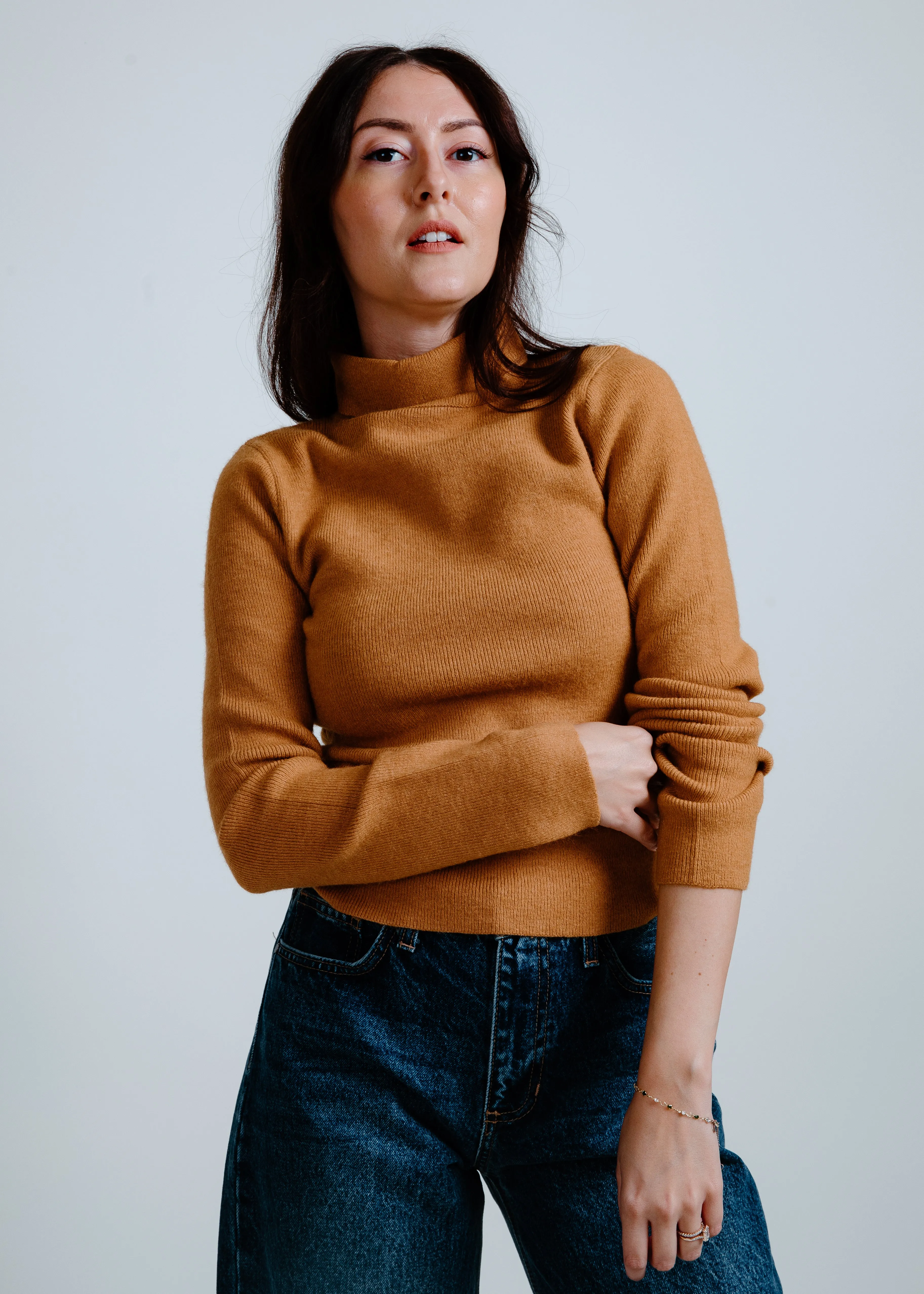 Clara Turtleneck Sweater - Camel sold by Vinnie Louise product image thumbnail 4