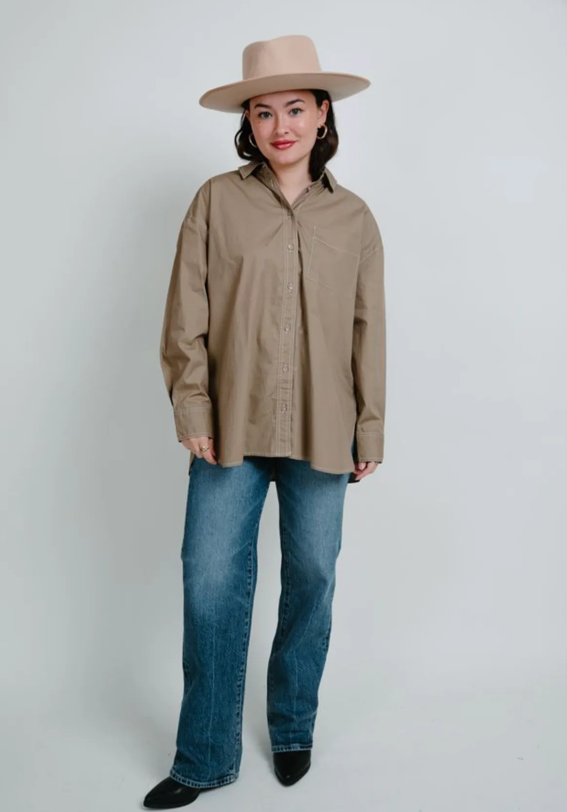 Make Way Button Up Blouse - Olive sold by Vinnie Louise product image thumbnail 4