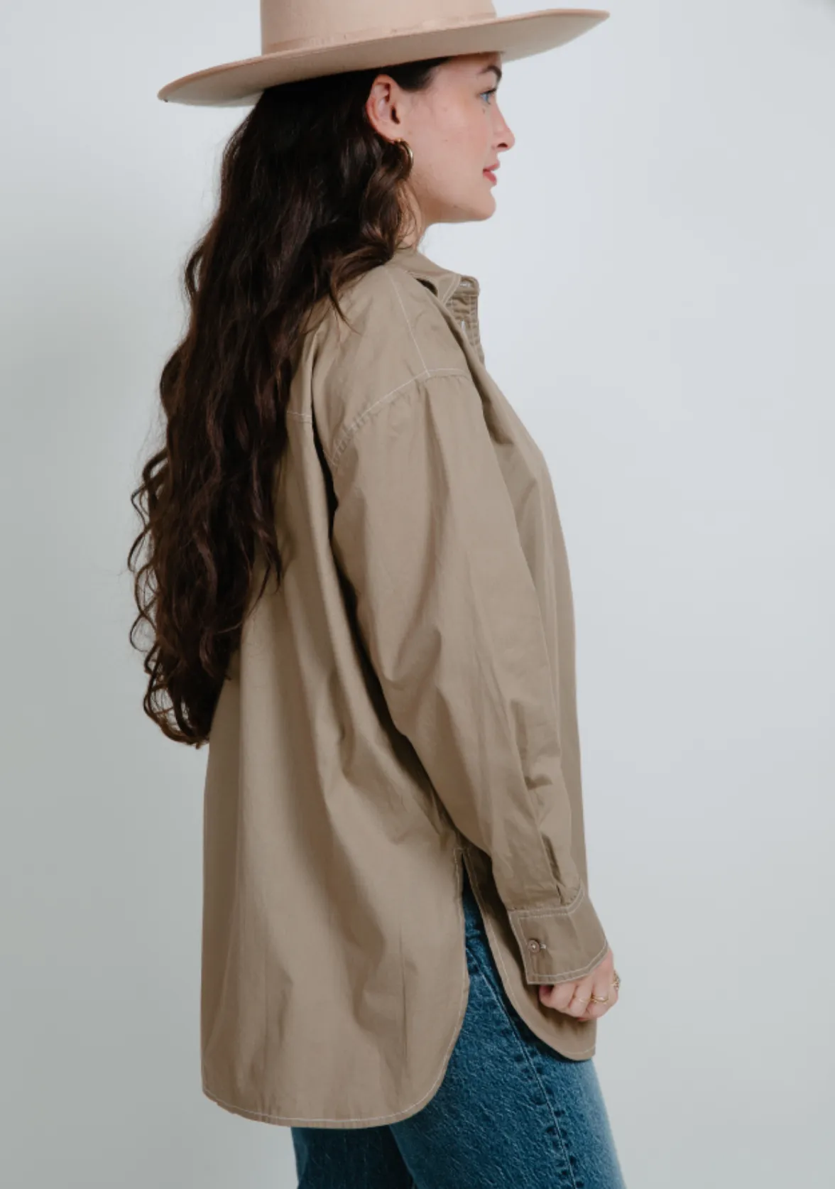 Make Way Button Up Blouse - Olive sold by Vinnie Louise product image thumbnail 5