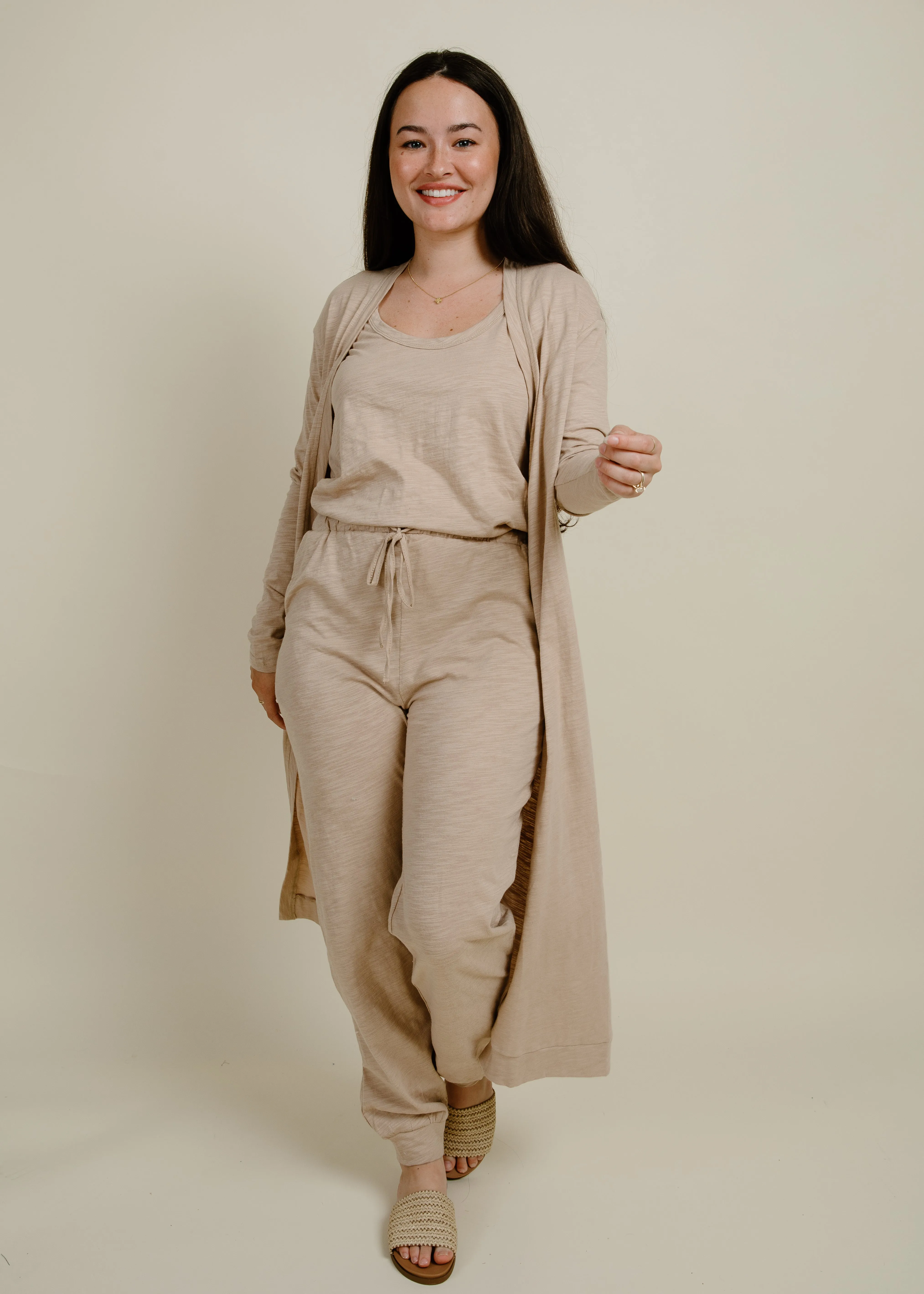Camden Cozy Jumpsuit + Cardigan Set - Ash sold by Vinnie Louise