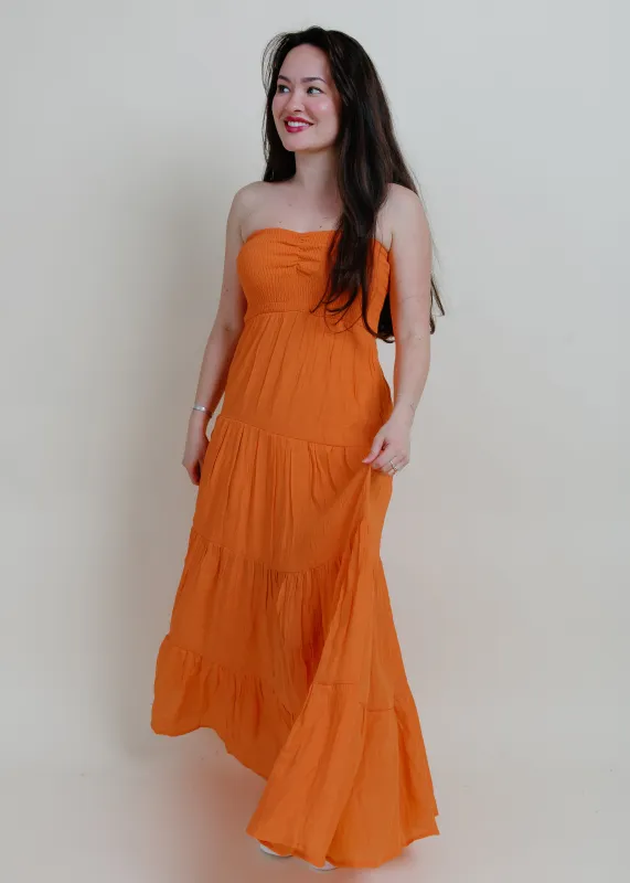 Romantic Nights Maxi Dress - Orange sold by Vinnie Louise
