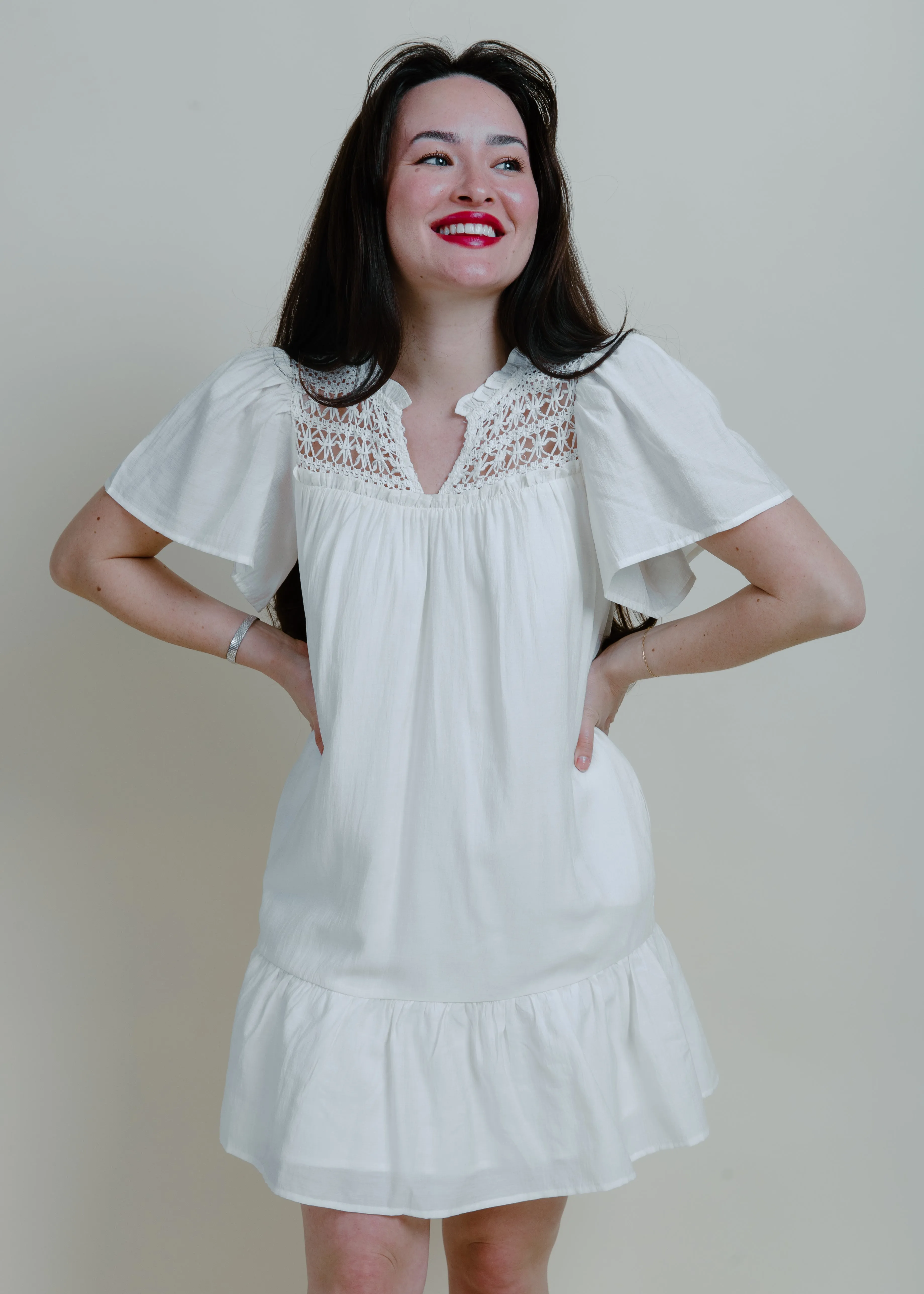 Viviana Crochet Mini Dress sold by Vinnie Louise