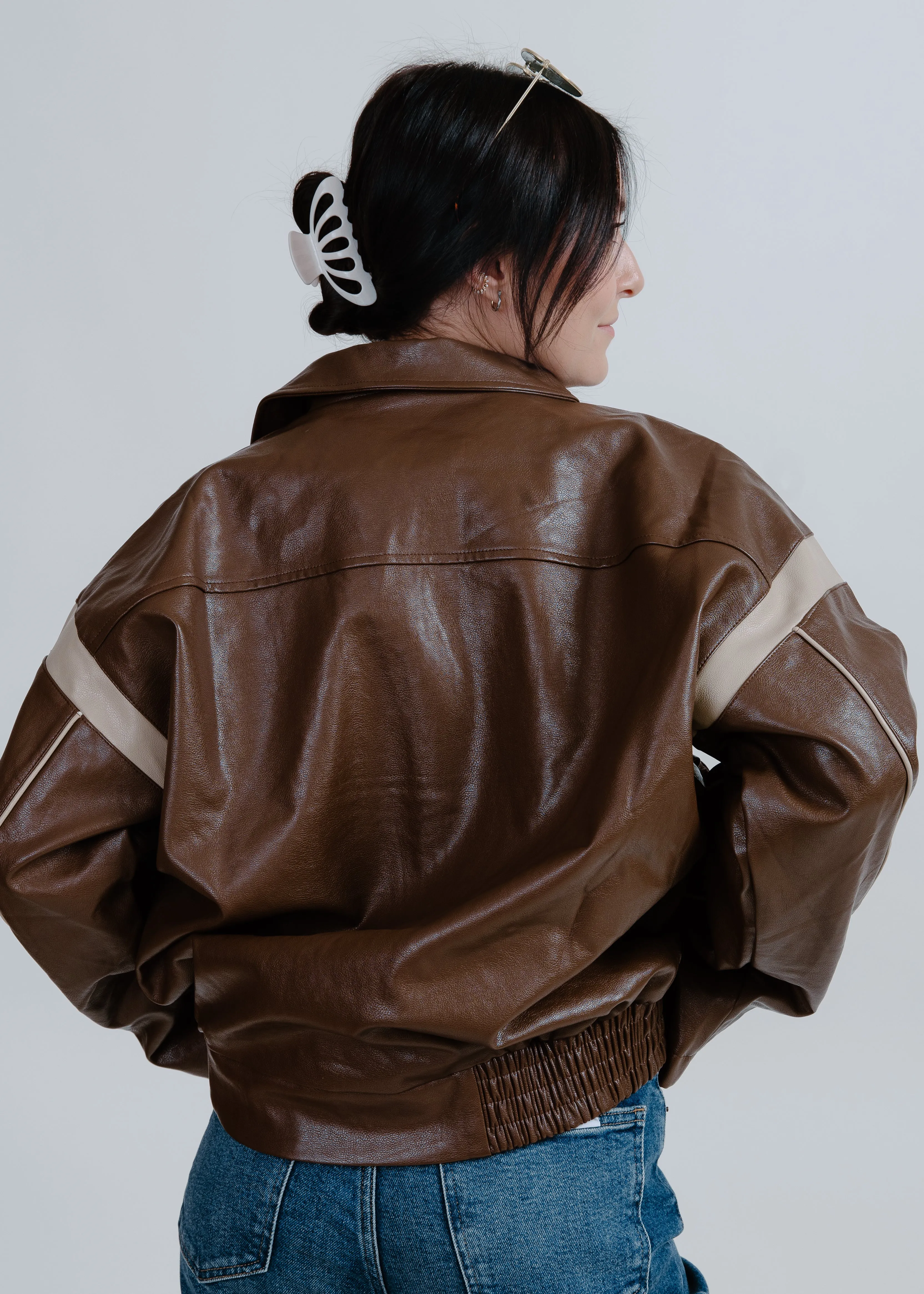 Georgia Leather Bomber Jacket sold by Vinnie Louise product image thumbnail 2