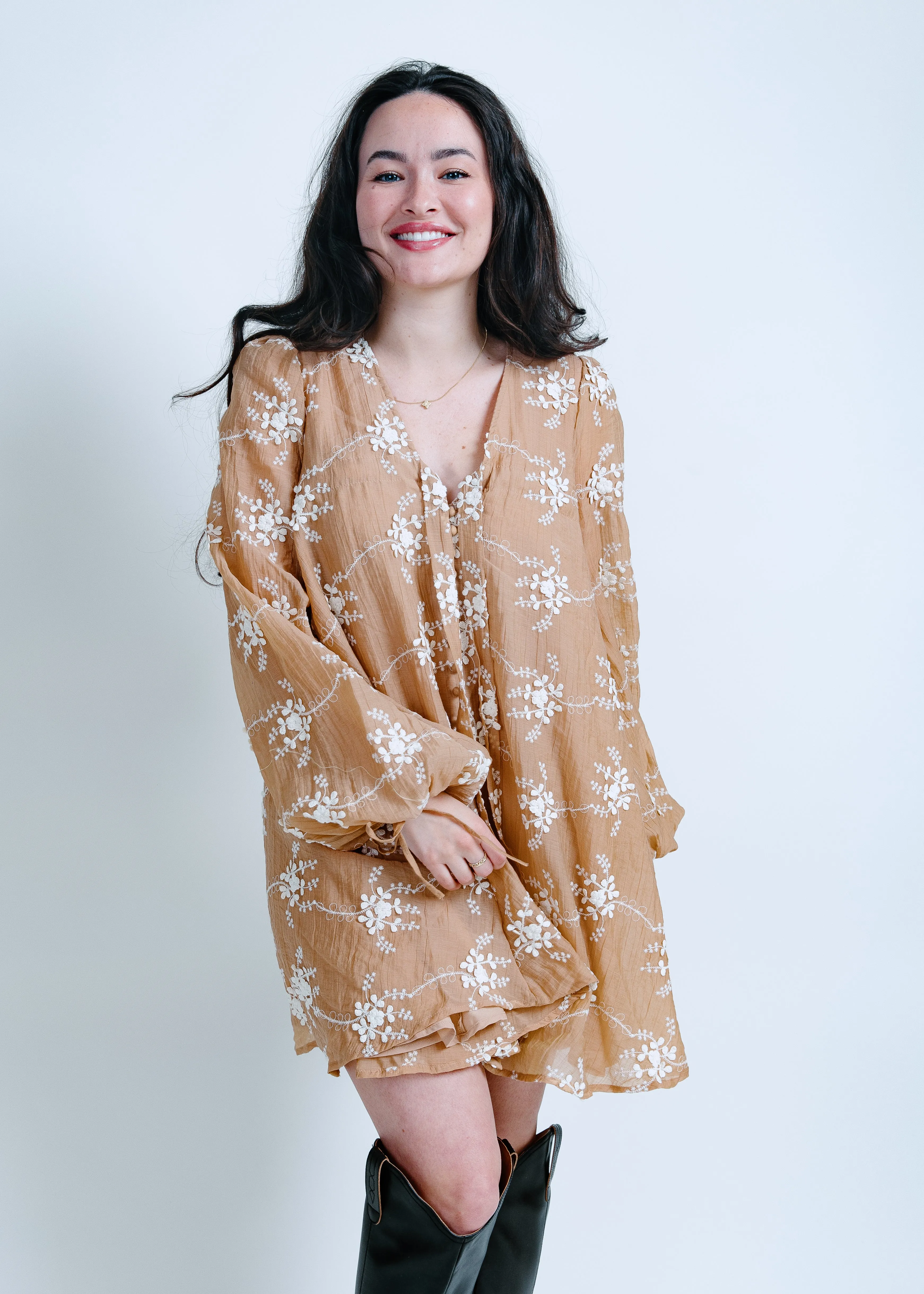 Willow Embroidered Mini Dress sold by Vinnie Louise product image thumbnail 5