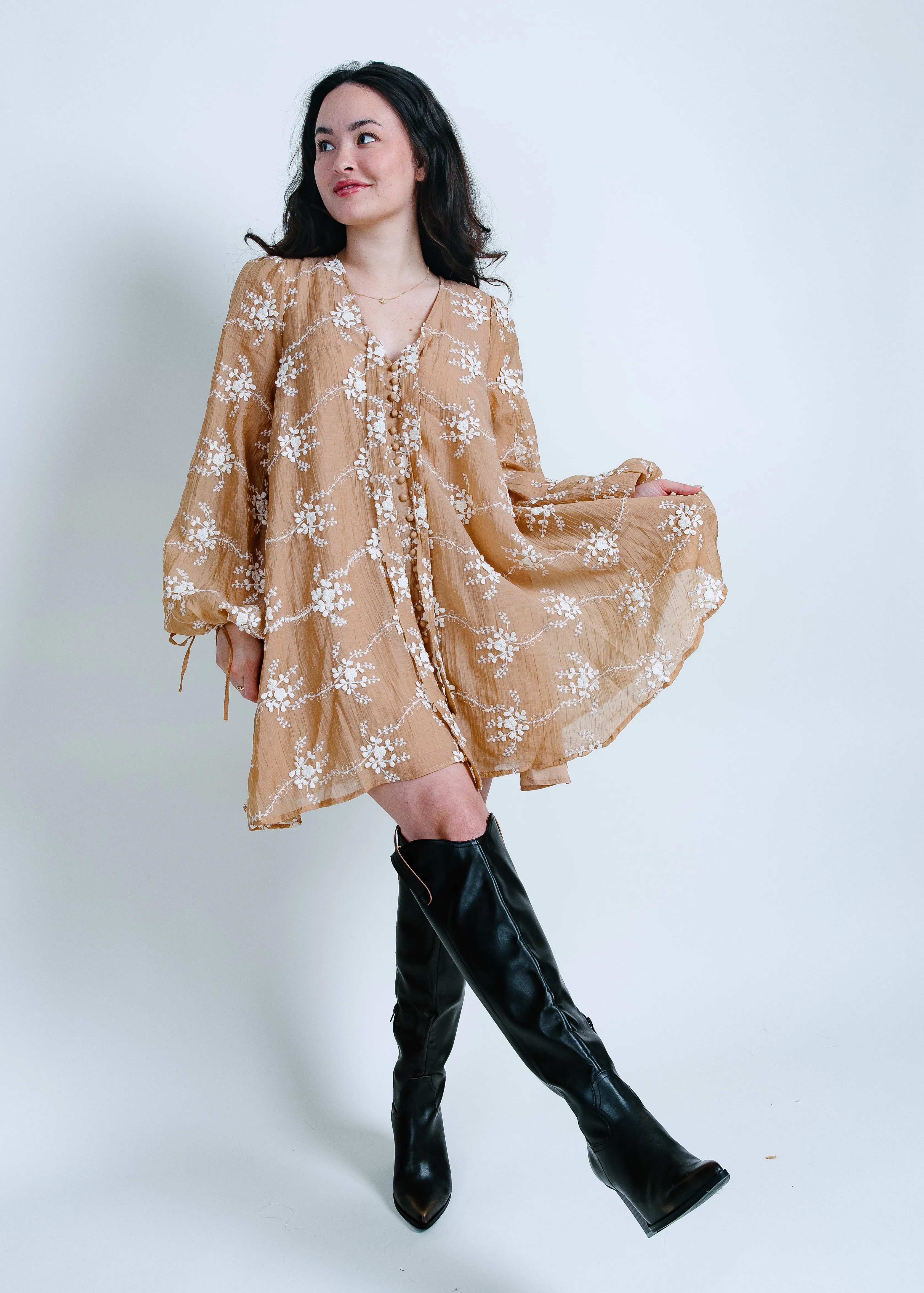 Willow Embroidered Mini Dress sold by Vinnie Louise product image thumbnail 4