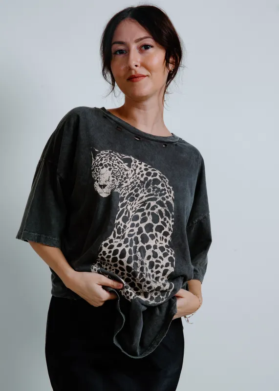 Cheetah Girl Oversized Graphic Tee sold by Vinnie Louise