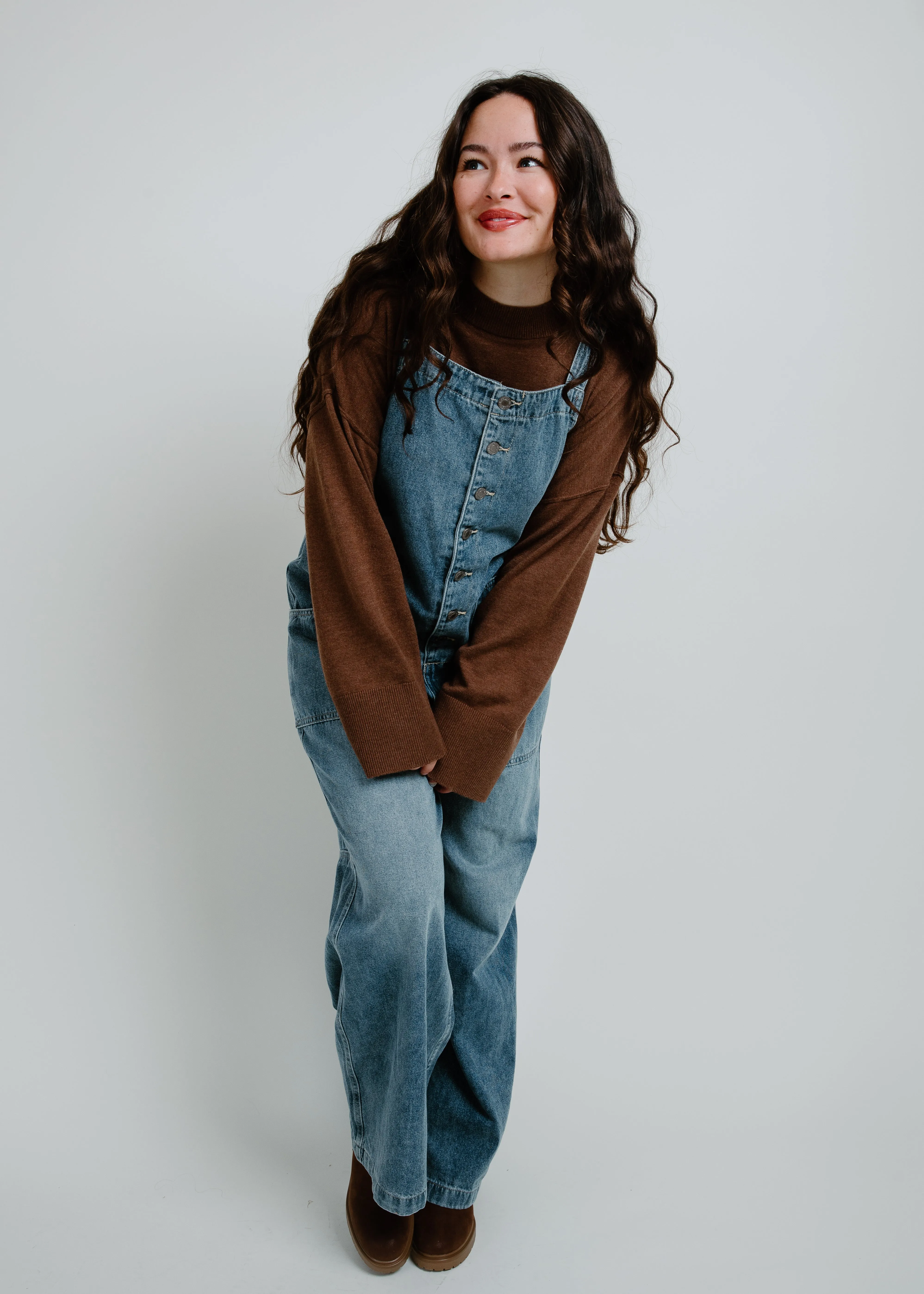 Monica Wide Leg Denim Overalls sold by Vinnie Louise product image thumbnail 2