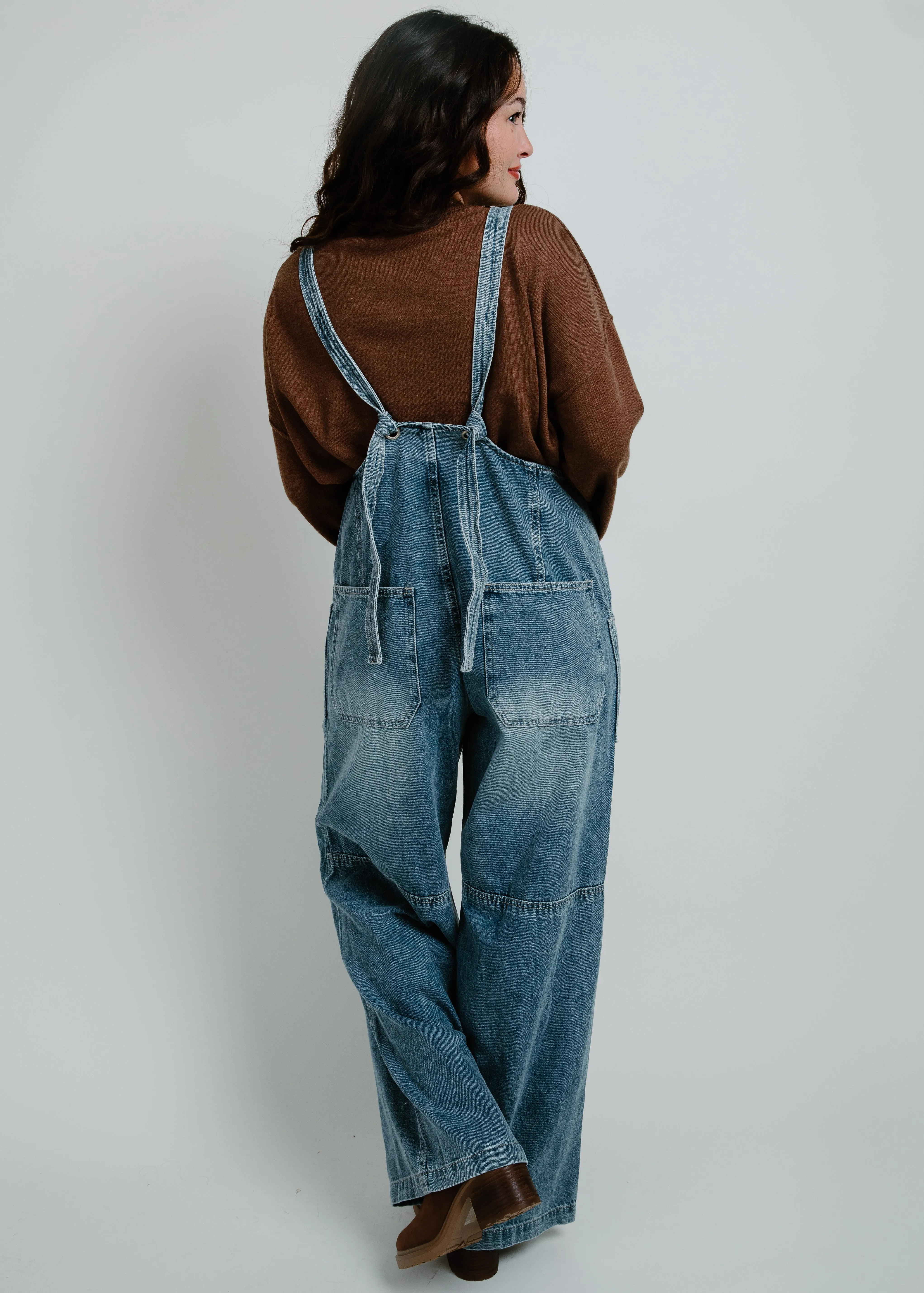 Monica Wide Leg Denim Overalls sold by Vinnie Louise product image thumbnail 3