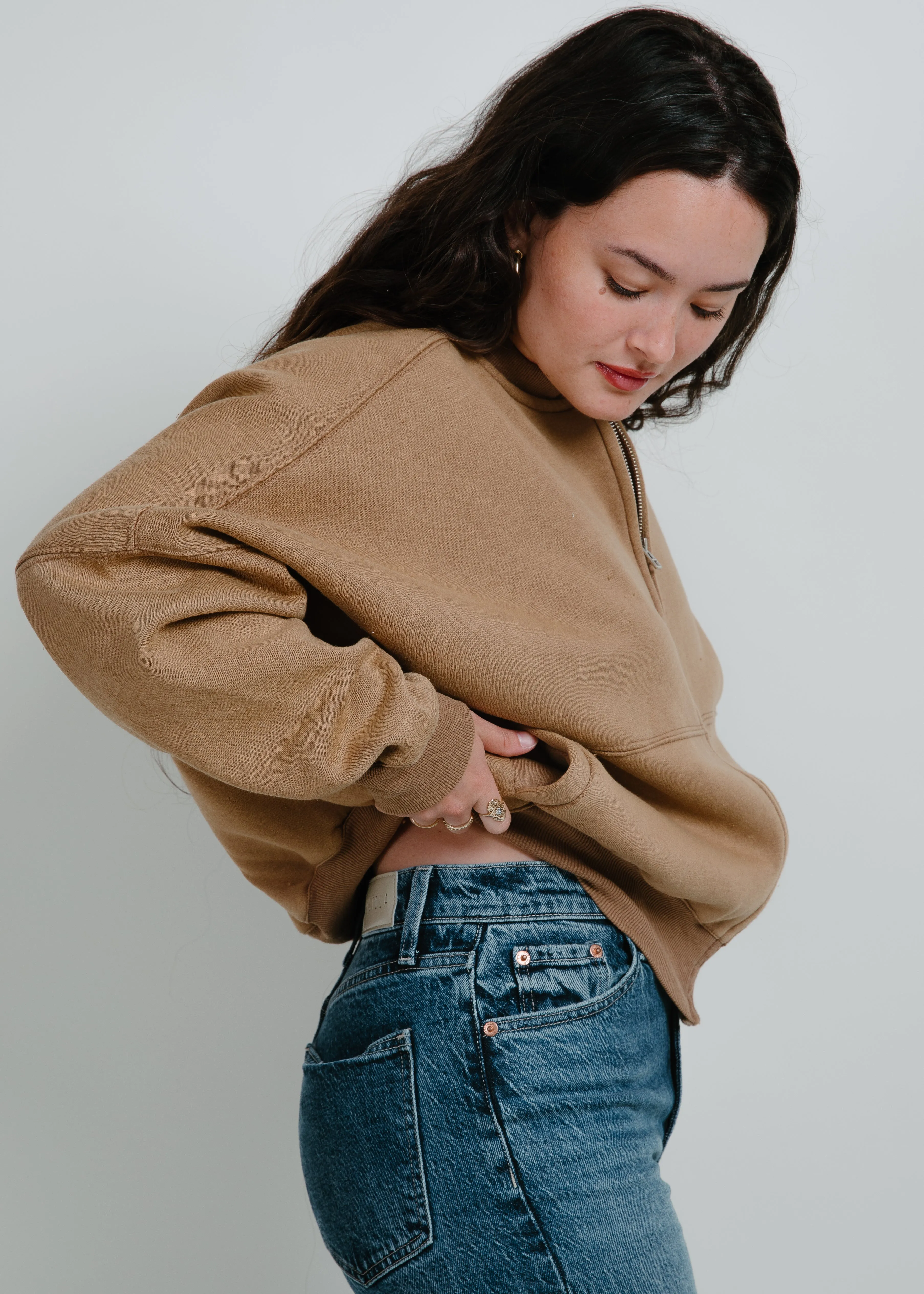 French Terry Zip-Front Jacket sold by Vinnie Louise product image thumbnail 2