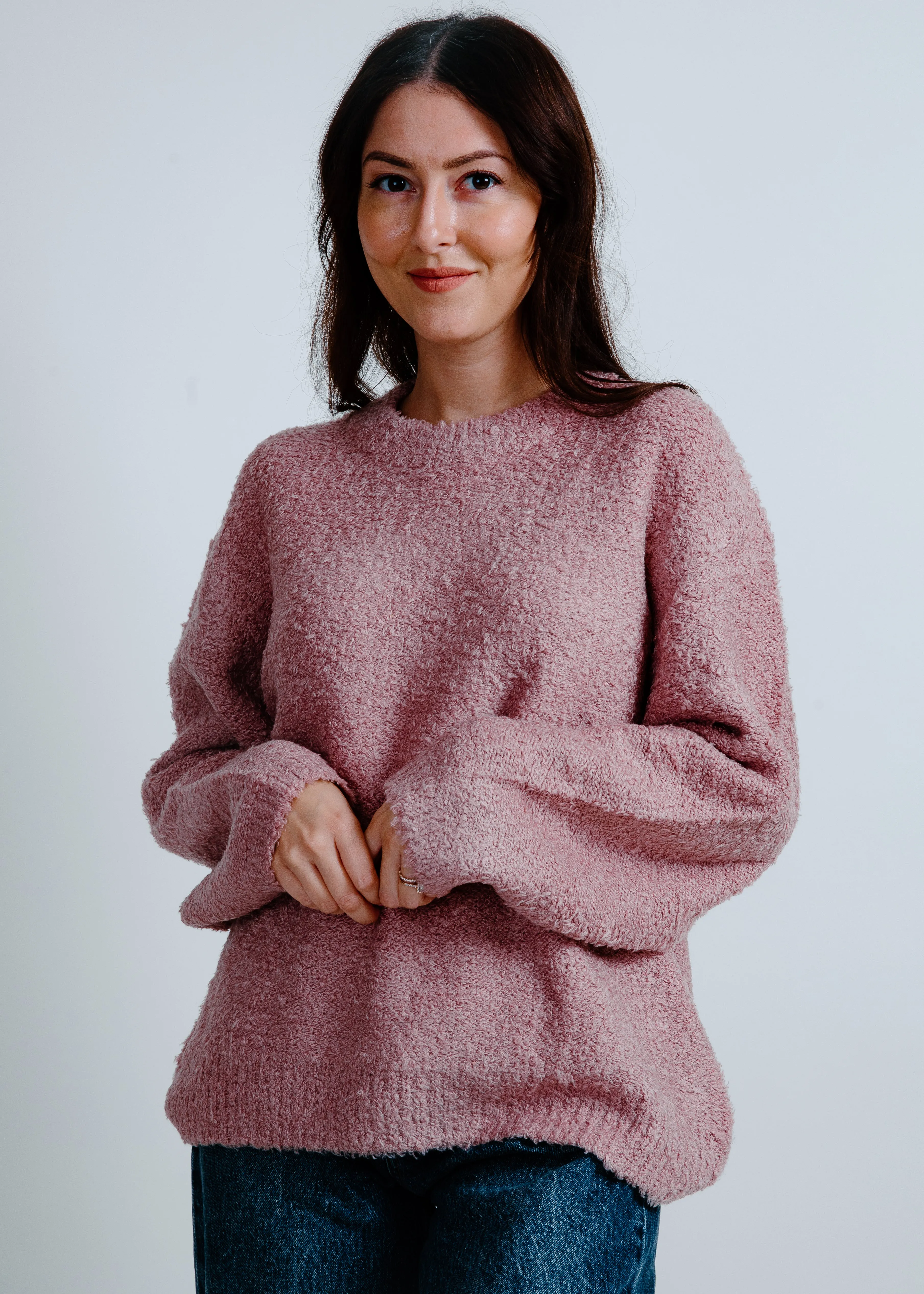 Alpine Cozy Crew Neck Sweater - Rose Wood sold by Vinnie Louise