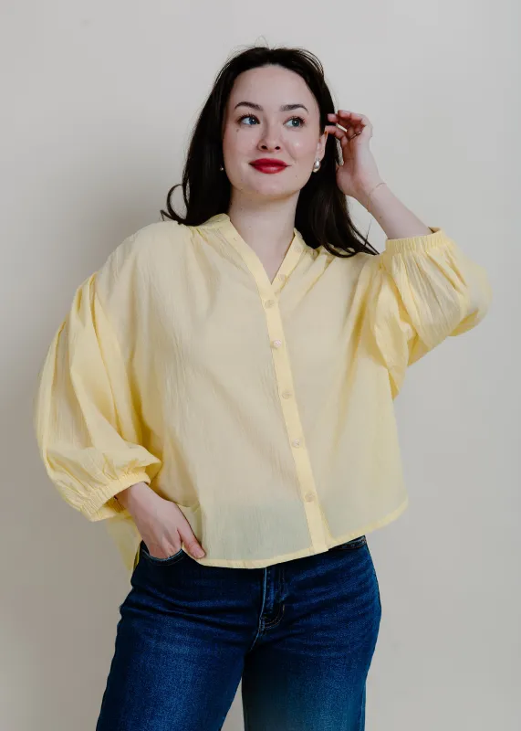 Sunnyside Button Down Top - Yellow sold by Vinnie Louise
