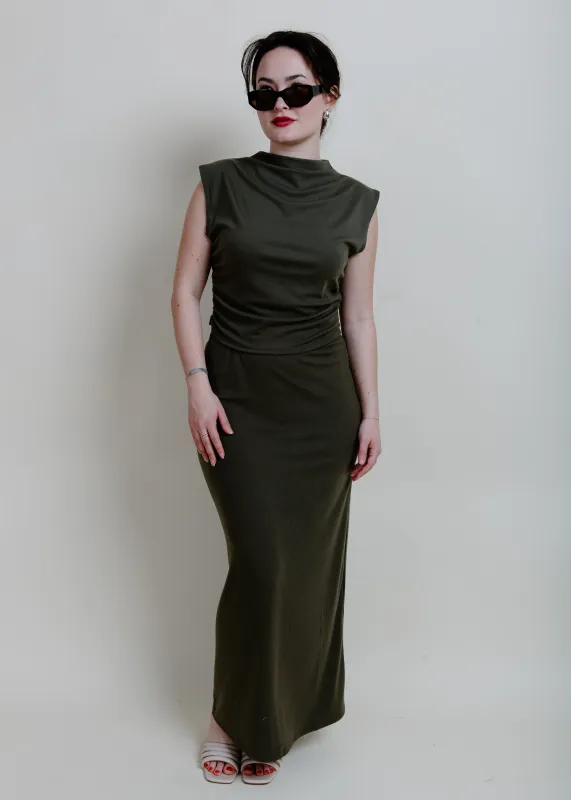 Trixie Skirt Set - Olive sold by Vinnie Louise