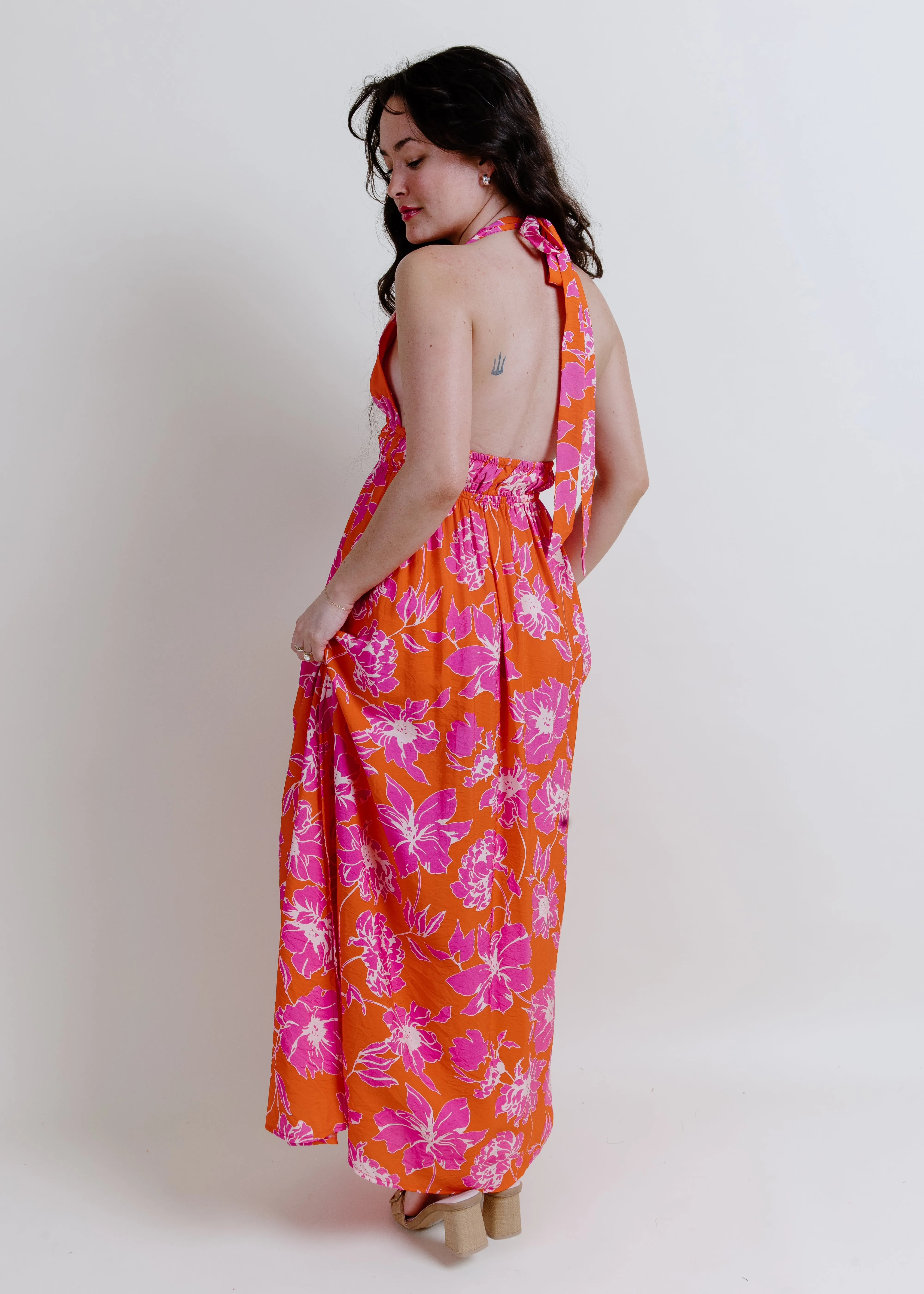 Alaya Floral Halter Maxi Dress sold by Vinnie Louise product image thumbnail 3
