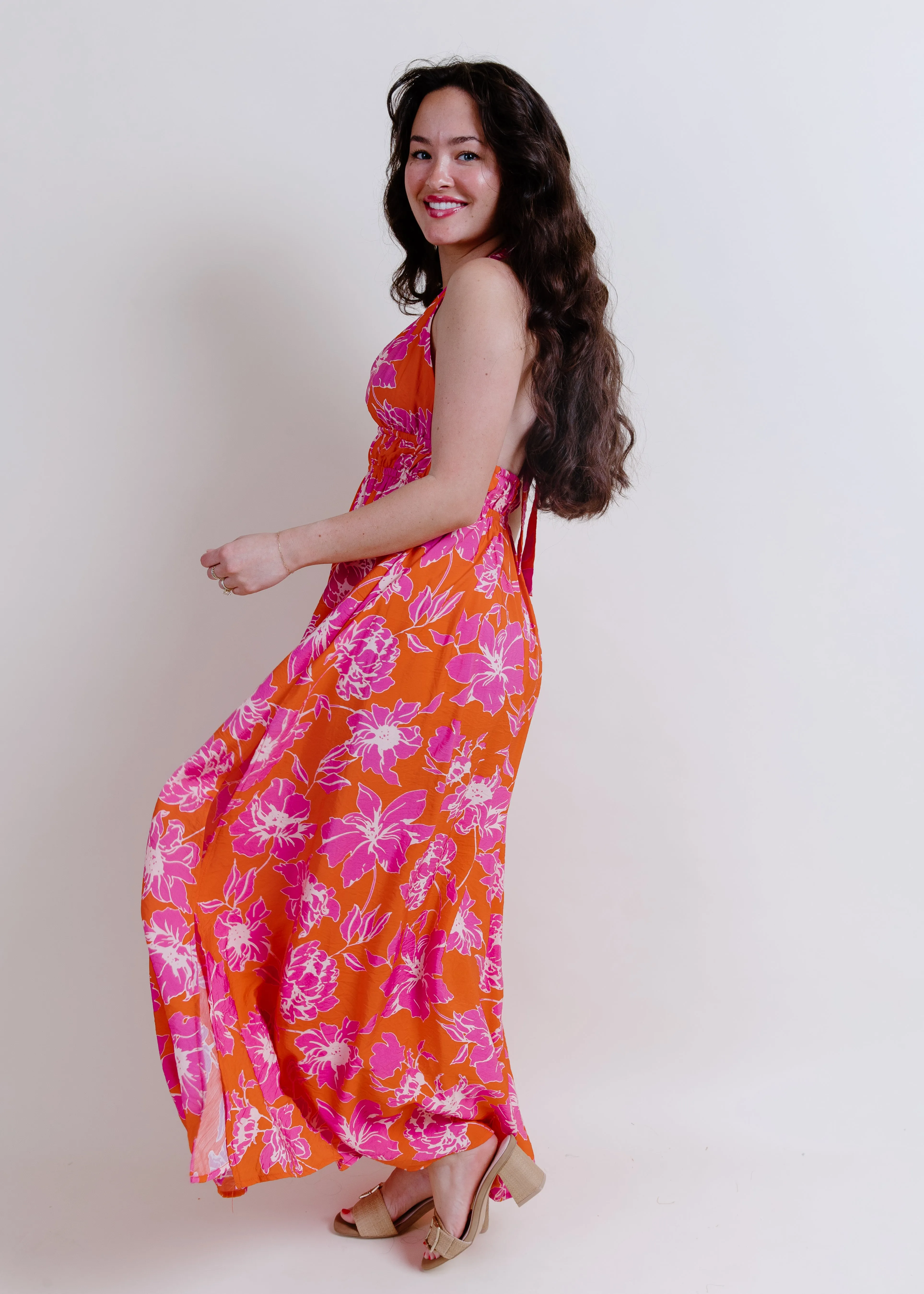 Alaya Floral Halter Maxi Dress sold by Vinnie Louise product image thumbnail 2