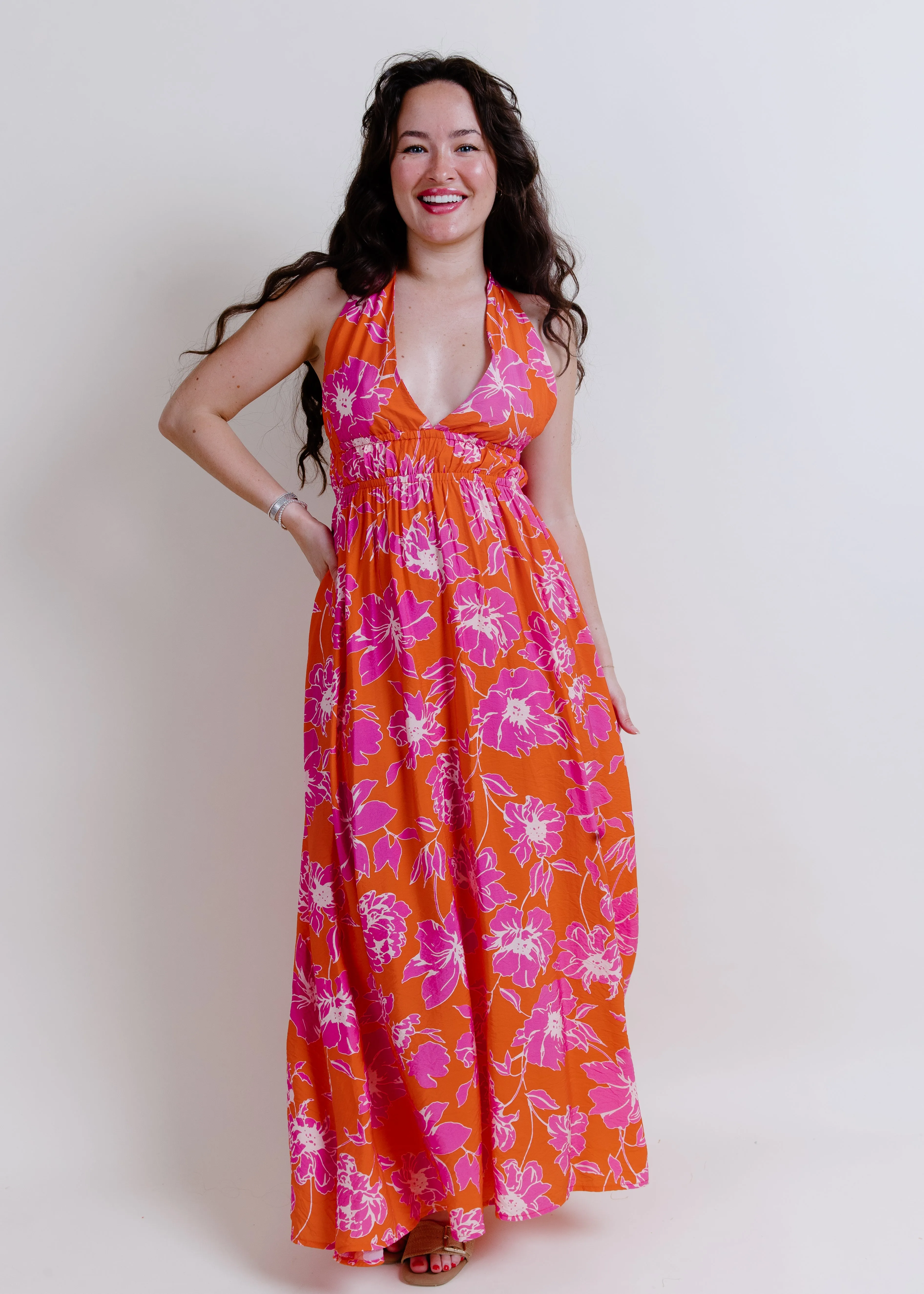 Alaya Floral Halter Maxi Dress sold by Vinnie Louise product image thumbnail 5