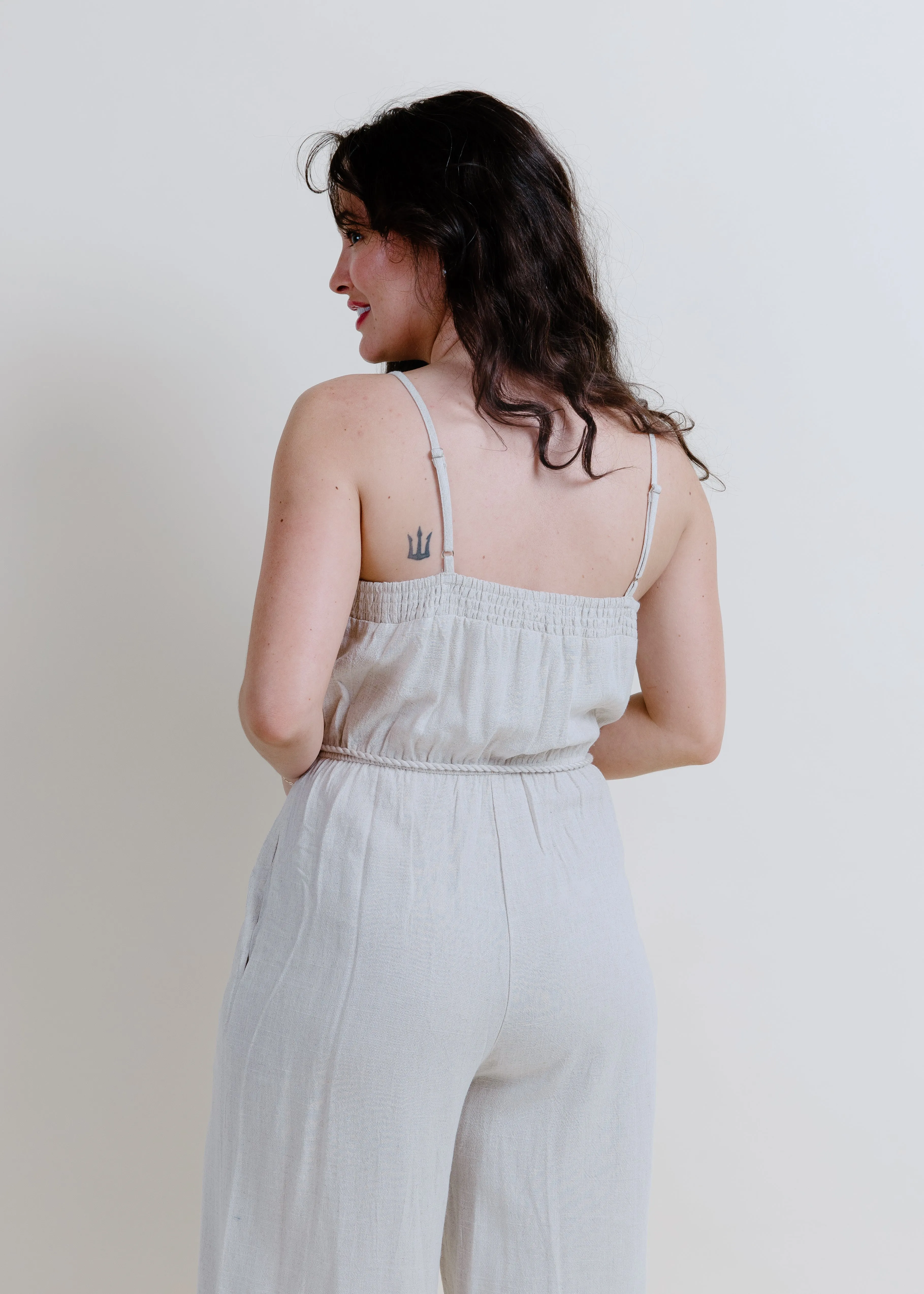 Ashlynn Wide Leg Jumpsuit - Natural sold by Vinnie Louise product image thumbnail 5