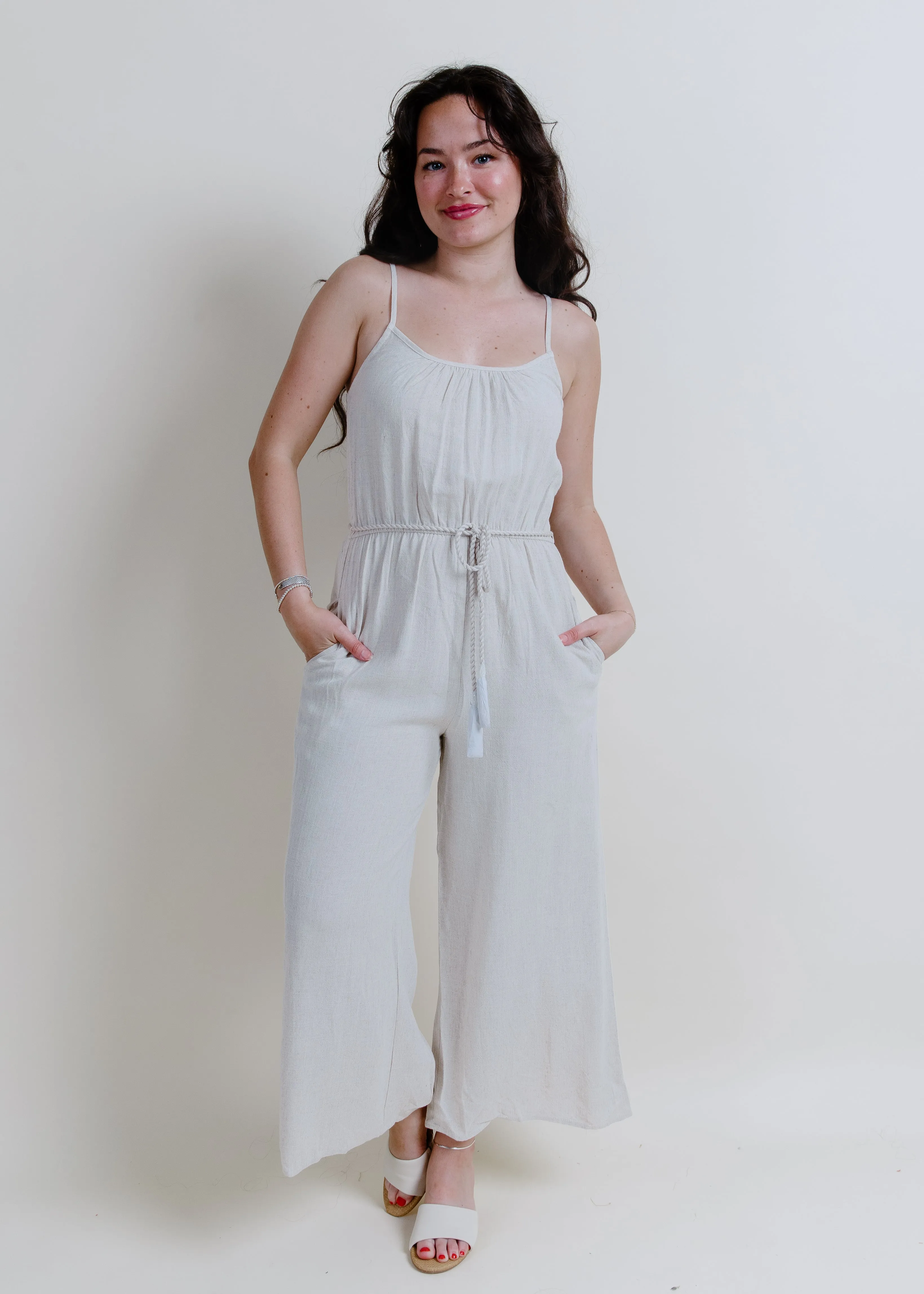 Ashlynn Wide Leg Jumpsuit - Natural sold by Vinnie Louise product image thumbnail 2