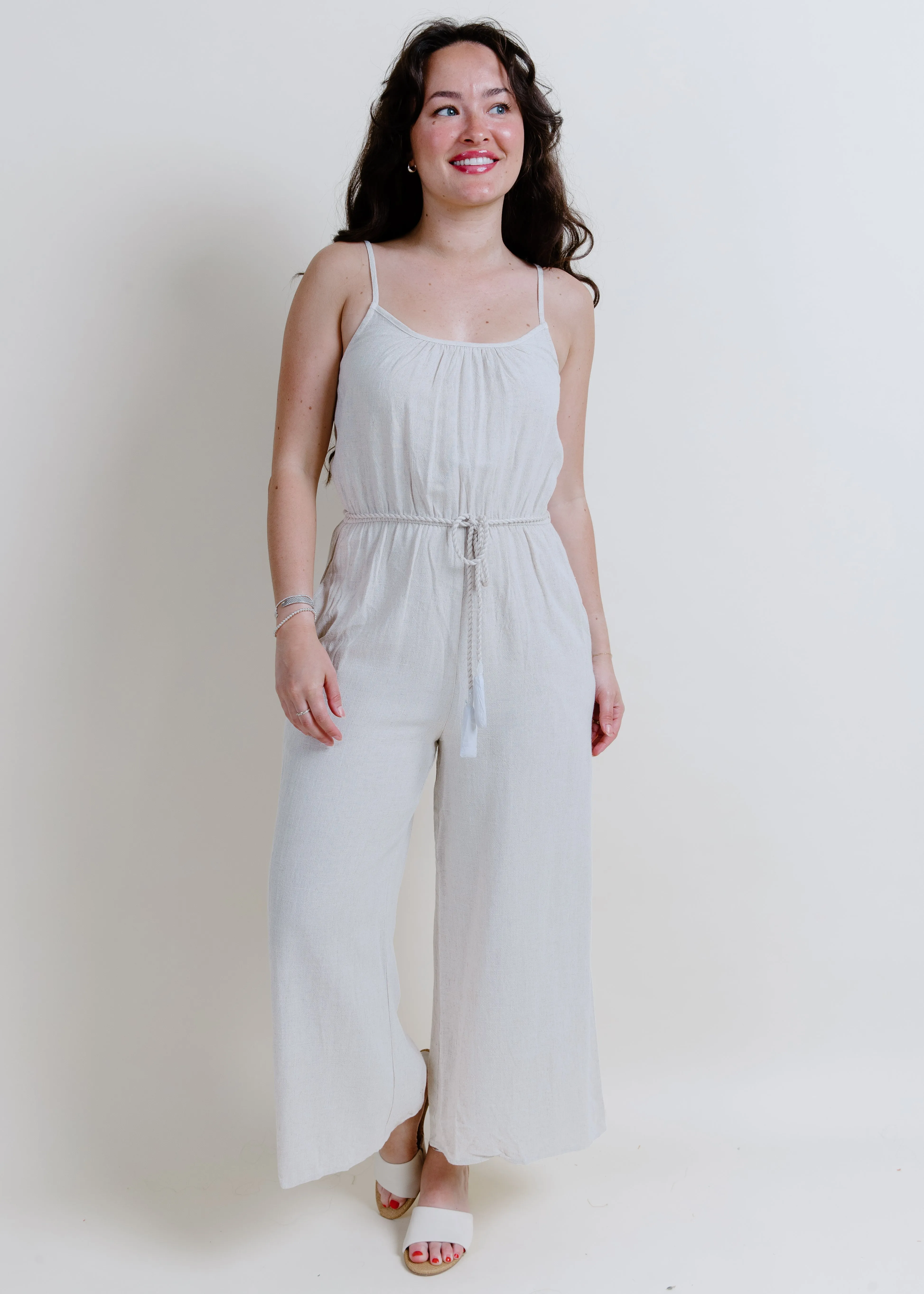Ashlynn Wide Leg Jumpsuit - Natural sold by Vinnie Louise product image thumbnail 3