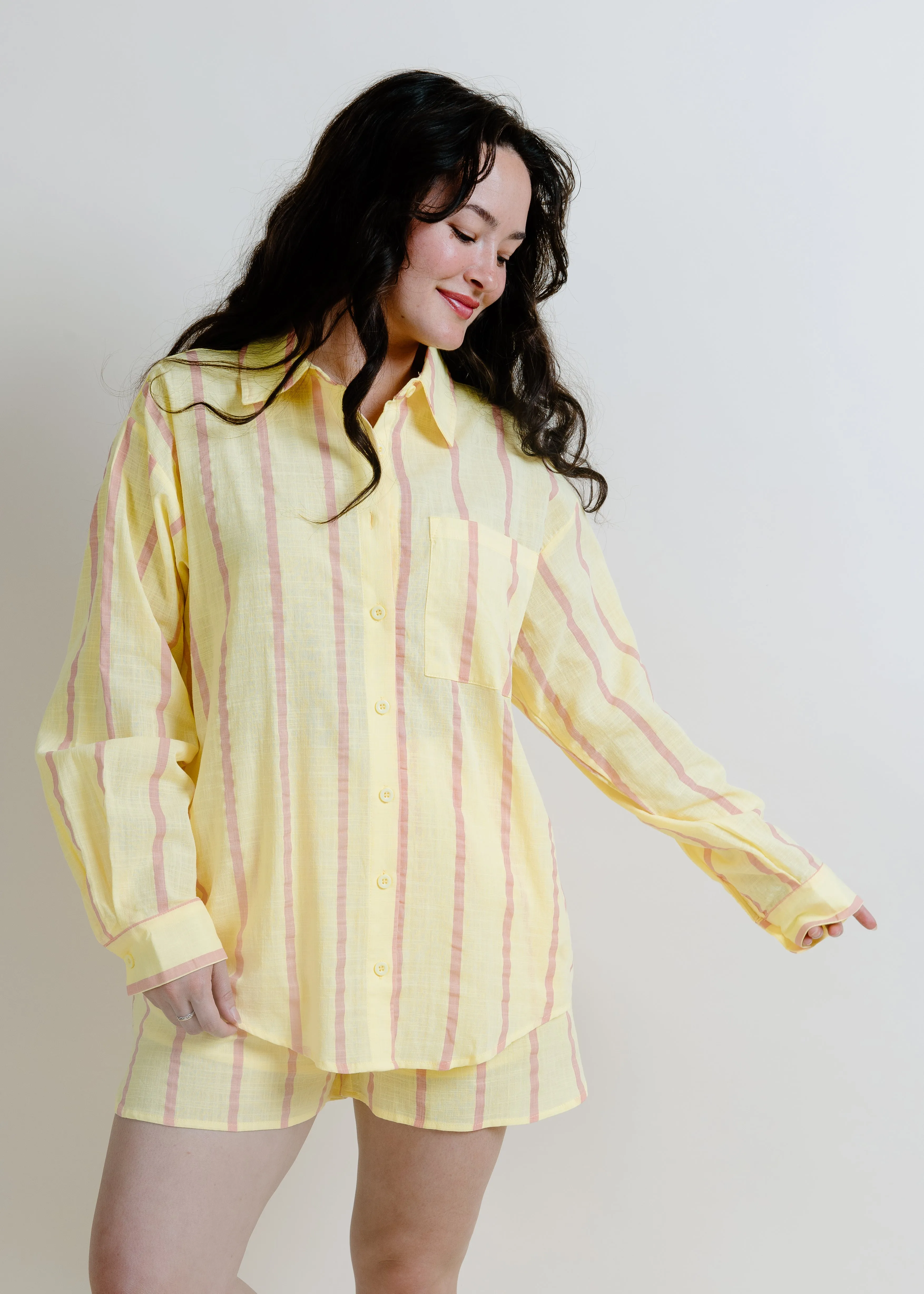 Çecily Striped Button Down - Lemon sold by Vinnie Louise product image thumbnail 3