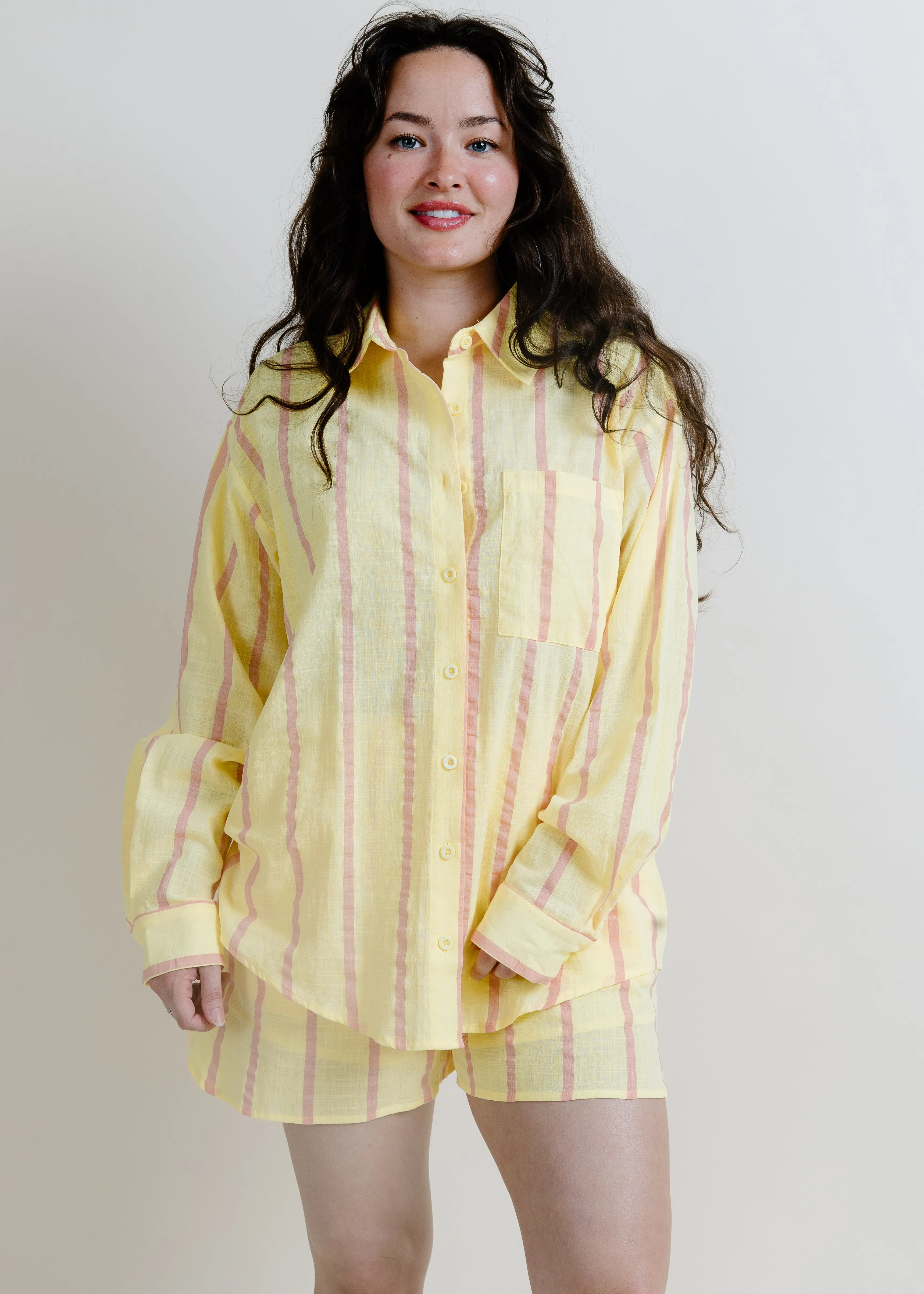 Çecily Striped Button Down - Lemon sold by Vinnie Louise product image thumbnail 4