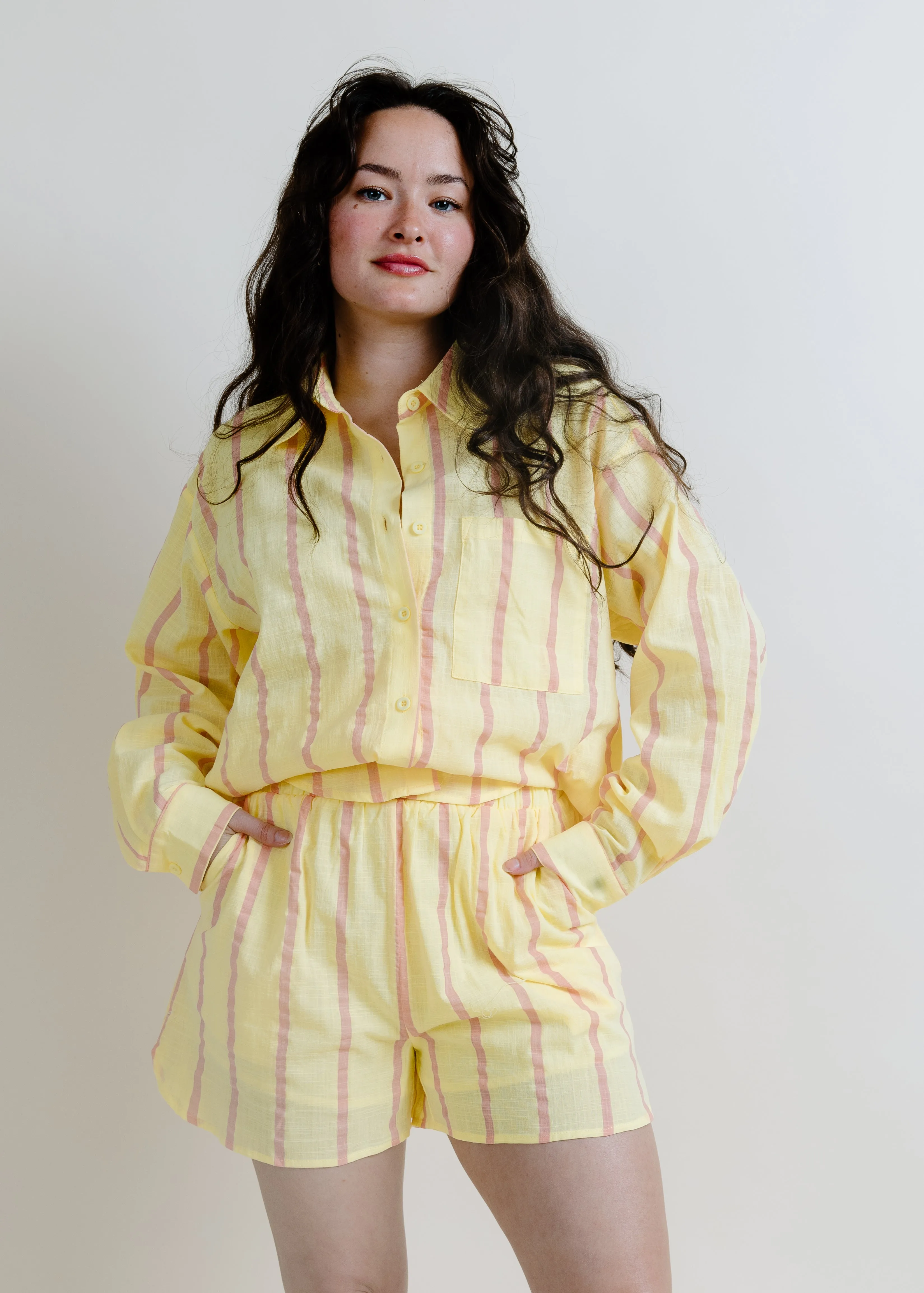 Çecily Striped Button Down - Lemon sold by Vinnie Louise product image thumbnail 5