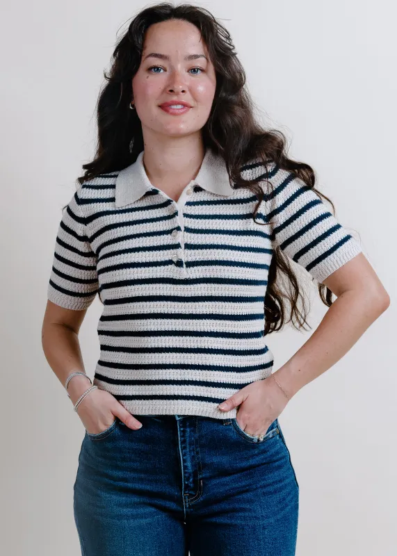 Conrad Striped Top made by Blu Pepper