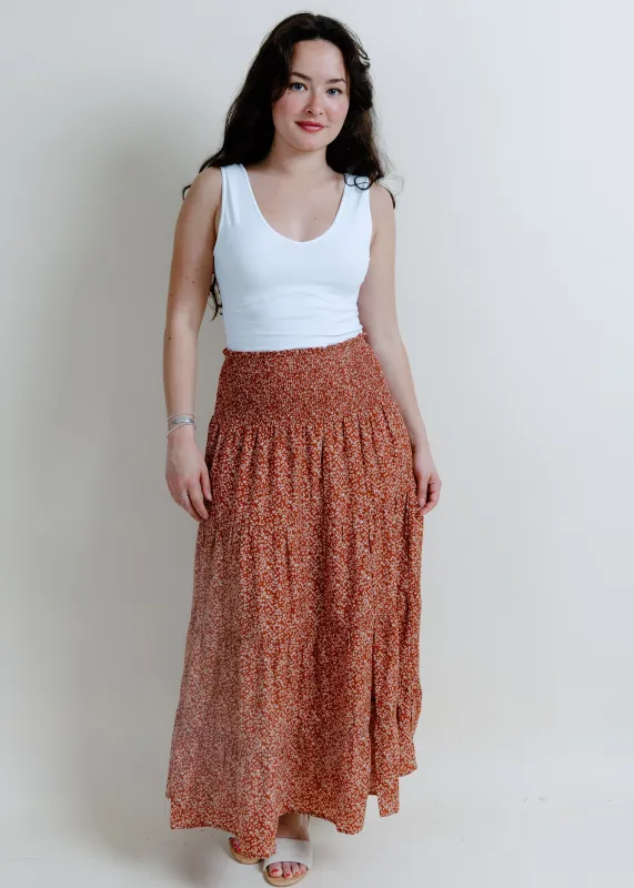 Andrea Floral Midi Skirt sold by Vinnie Louise
