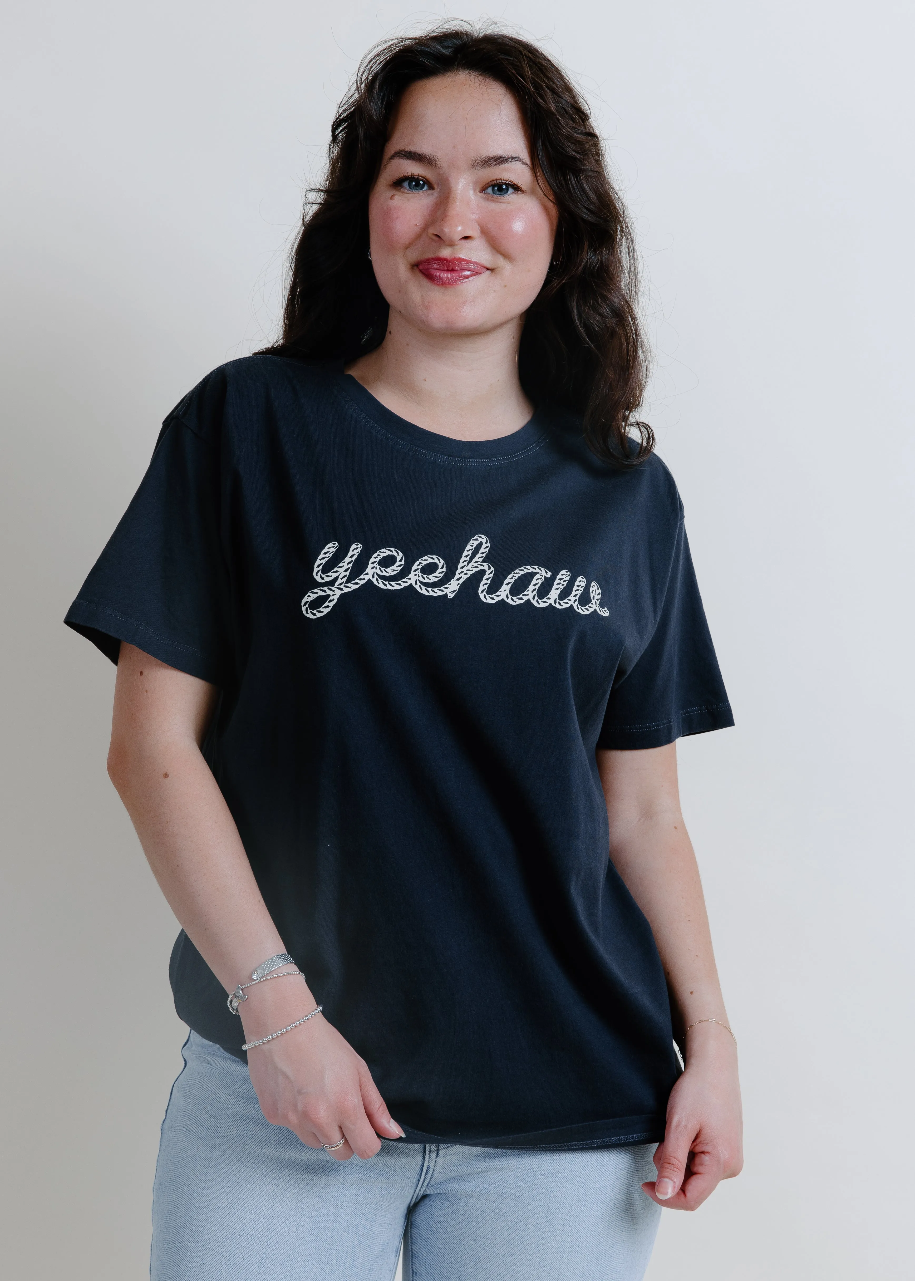 Roped Yeehaw Knit Tee sold by Vinnie Louise product image thumbnail 3