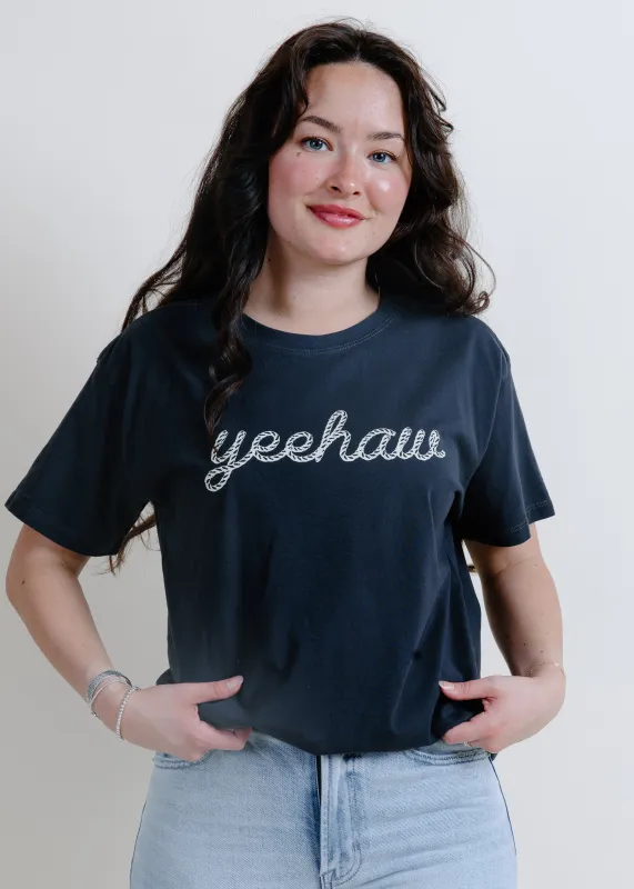 Roped Yeehaw Knit Tee sold by Vinnie Louise