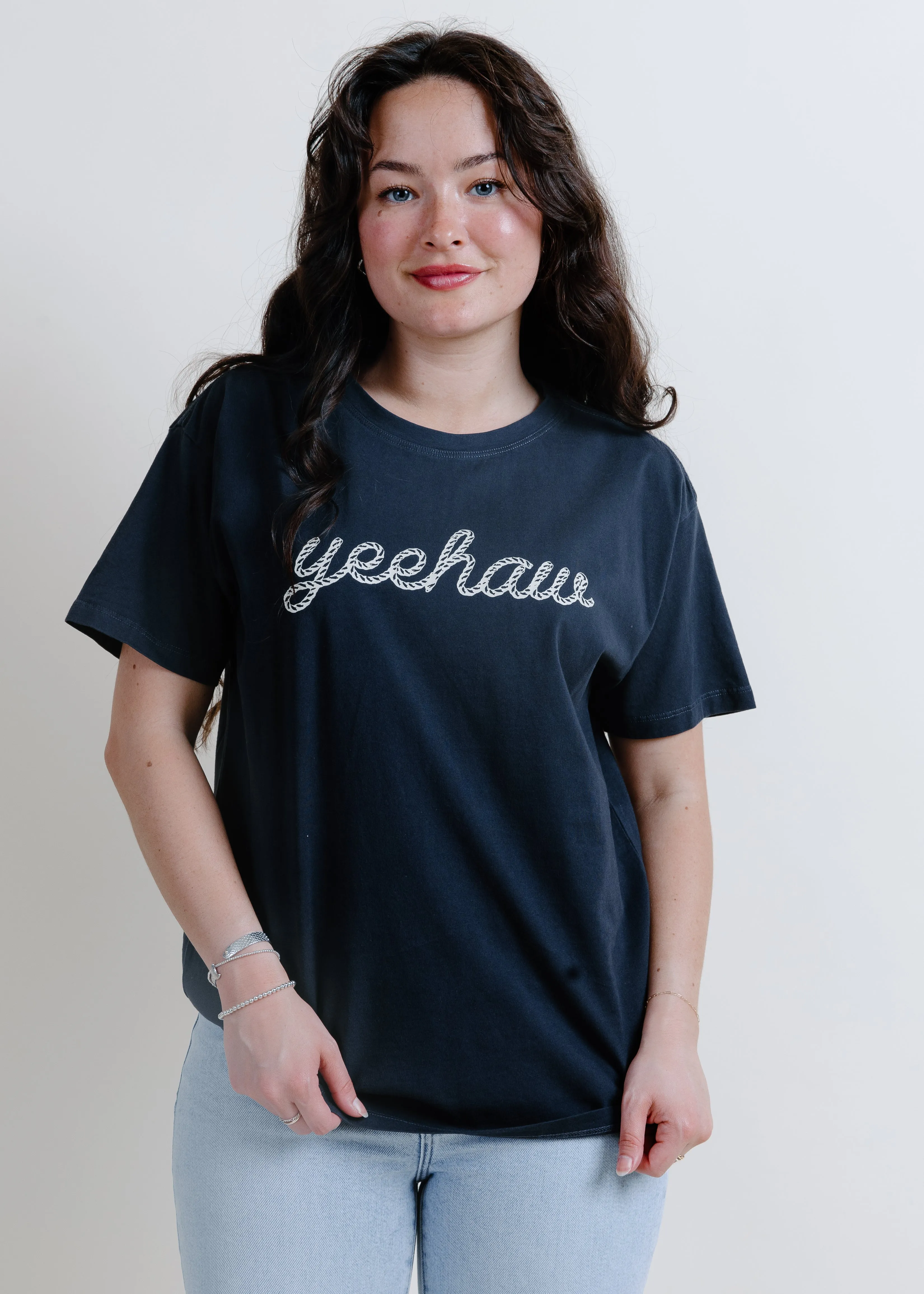 Roped Yeehaw Knit Tee sold by Vinnie Louise product image thumbnail 2