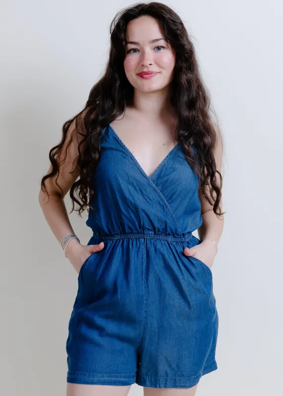 Mindy Romper - Medium Wash sold by Vinnie Louise
