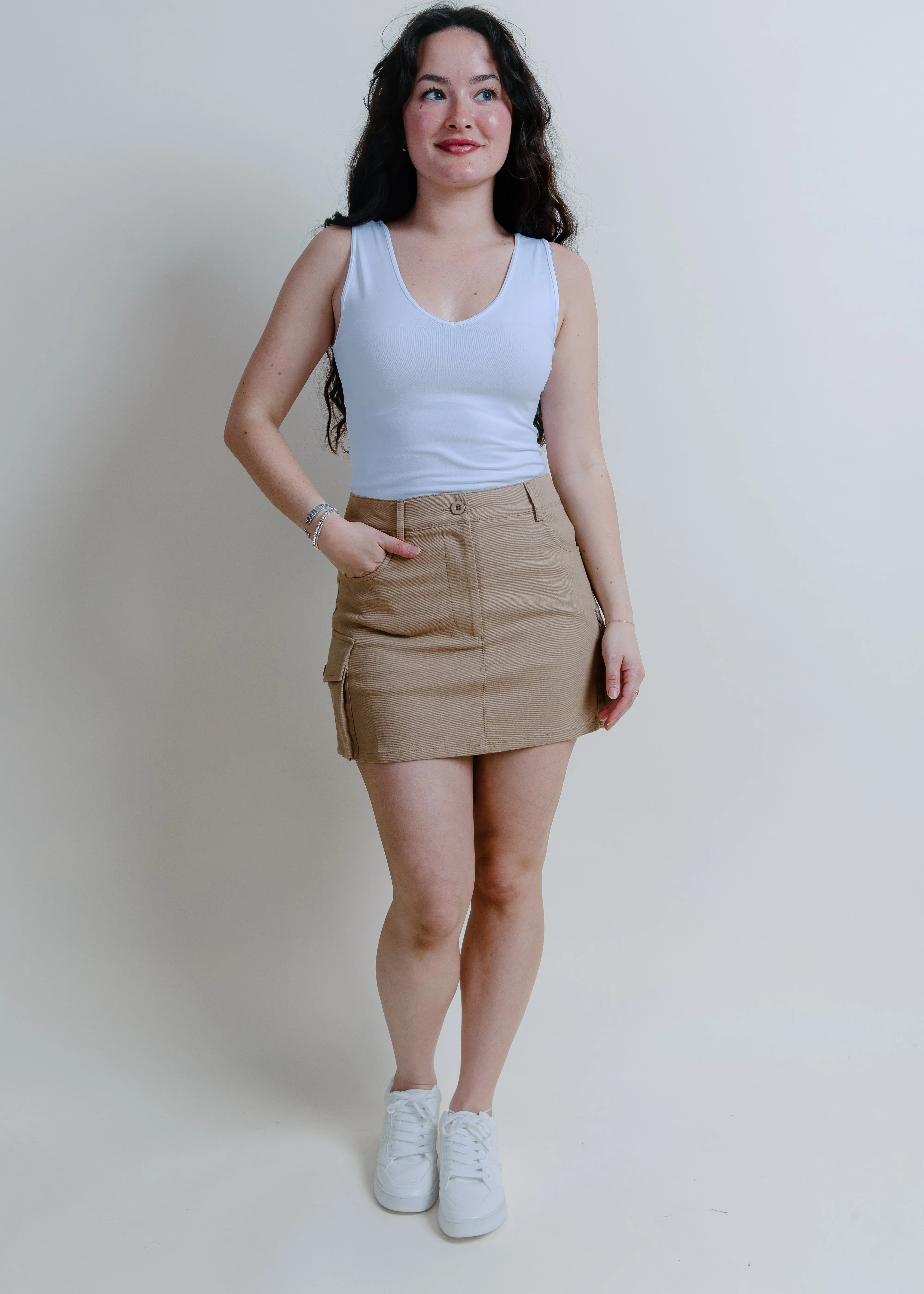 Setting Trends Cargo Mini Skirt sold by Vinnie Louise