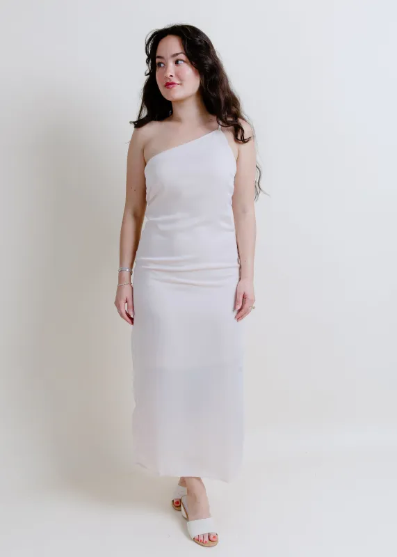 Annalynn One Shoulder Dress - Cream sold by Vinnie Louise
