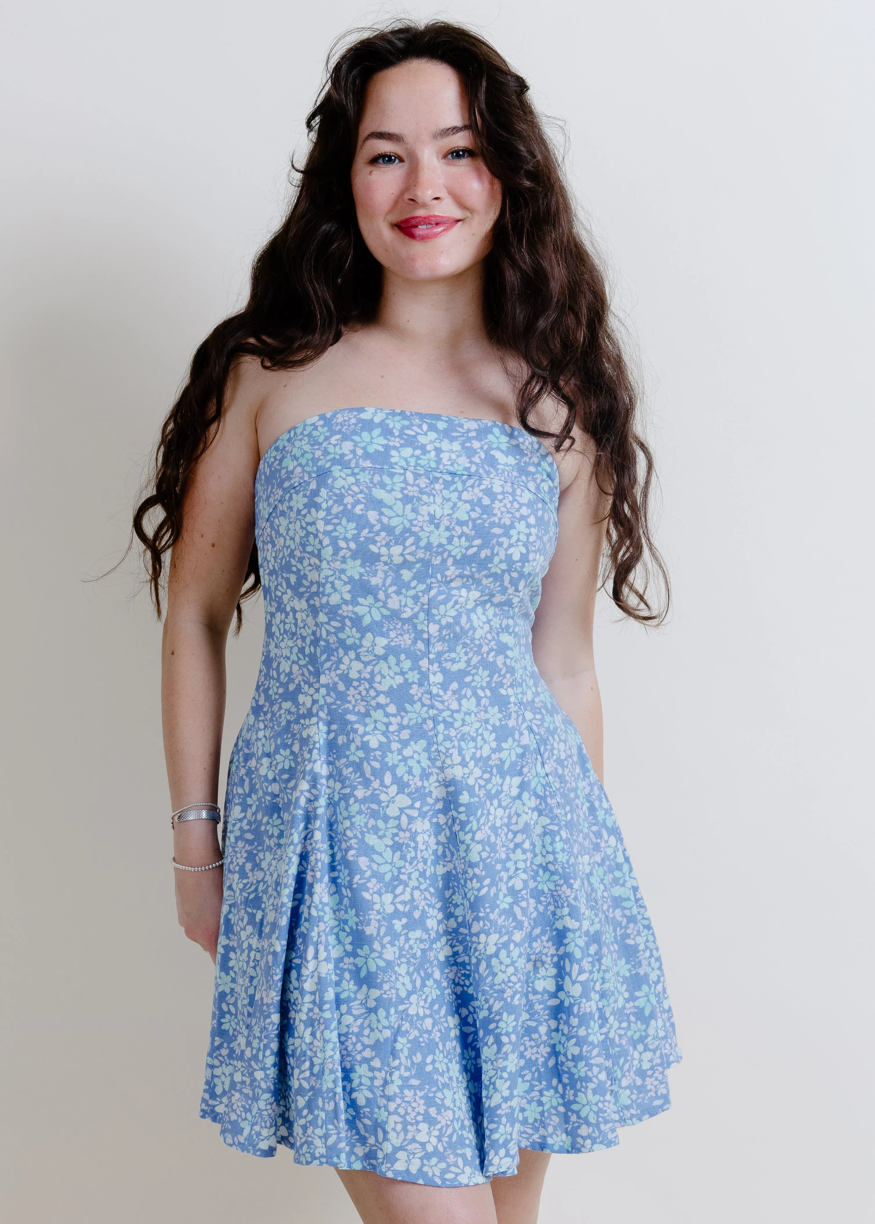 Lulu Floral Strapless Mini sold by Vinnie Louise