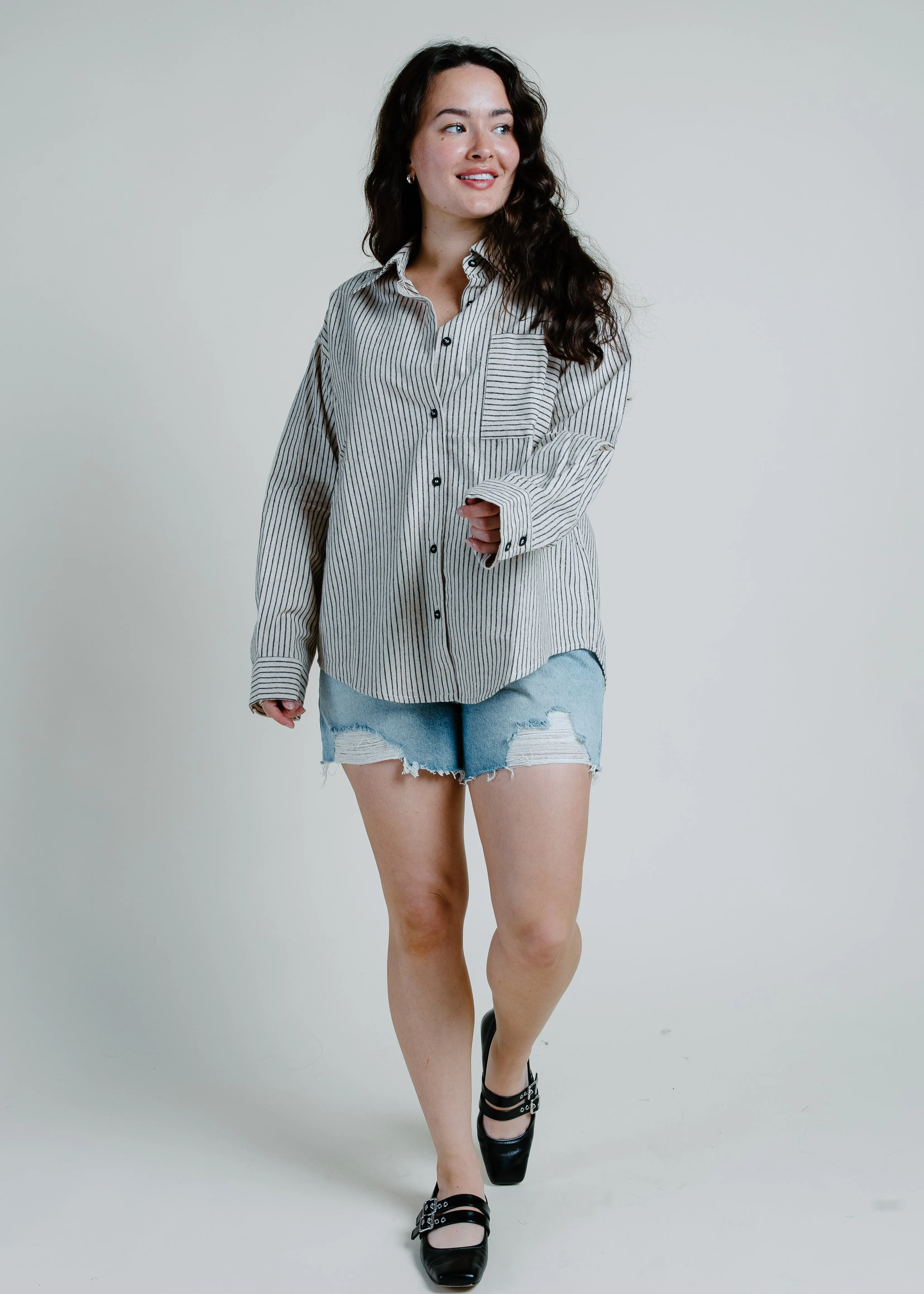 Carolyn Button Down Shirt - Natural sold by Vinnie Louise product image thumbnail 3