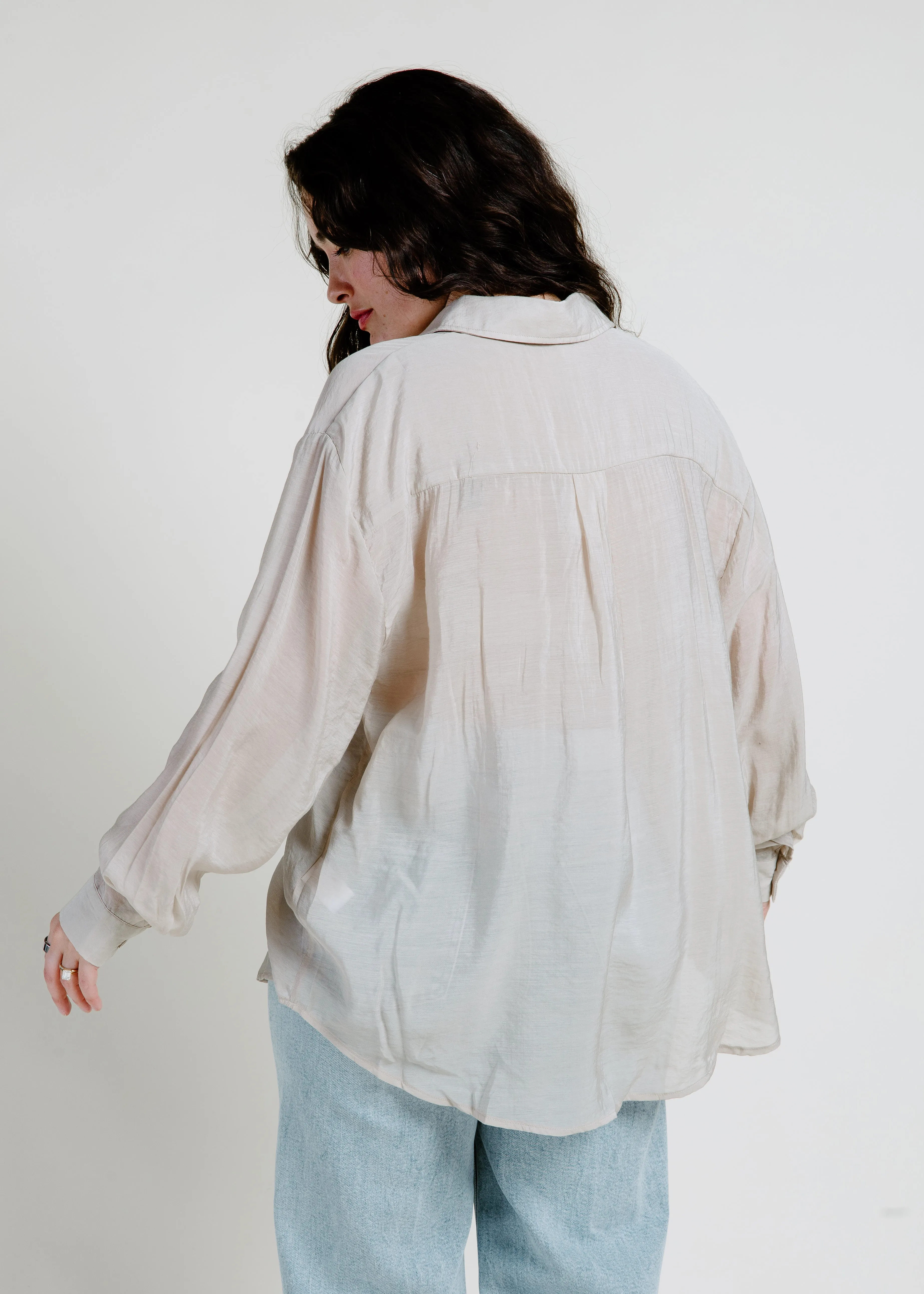 Harper Button Down - Taupe sold by Vinnie Louise product image thumbnail 5