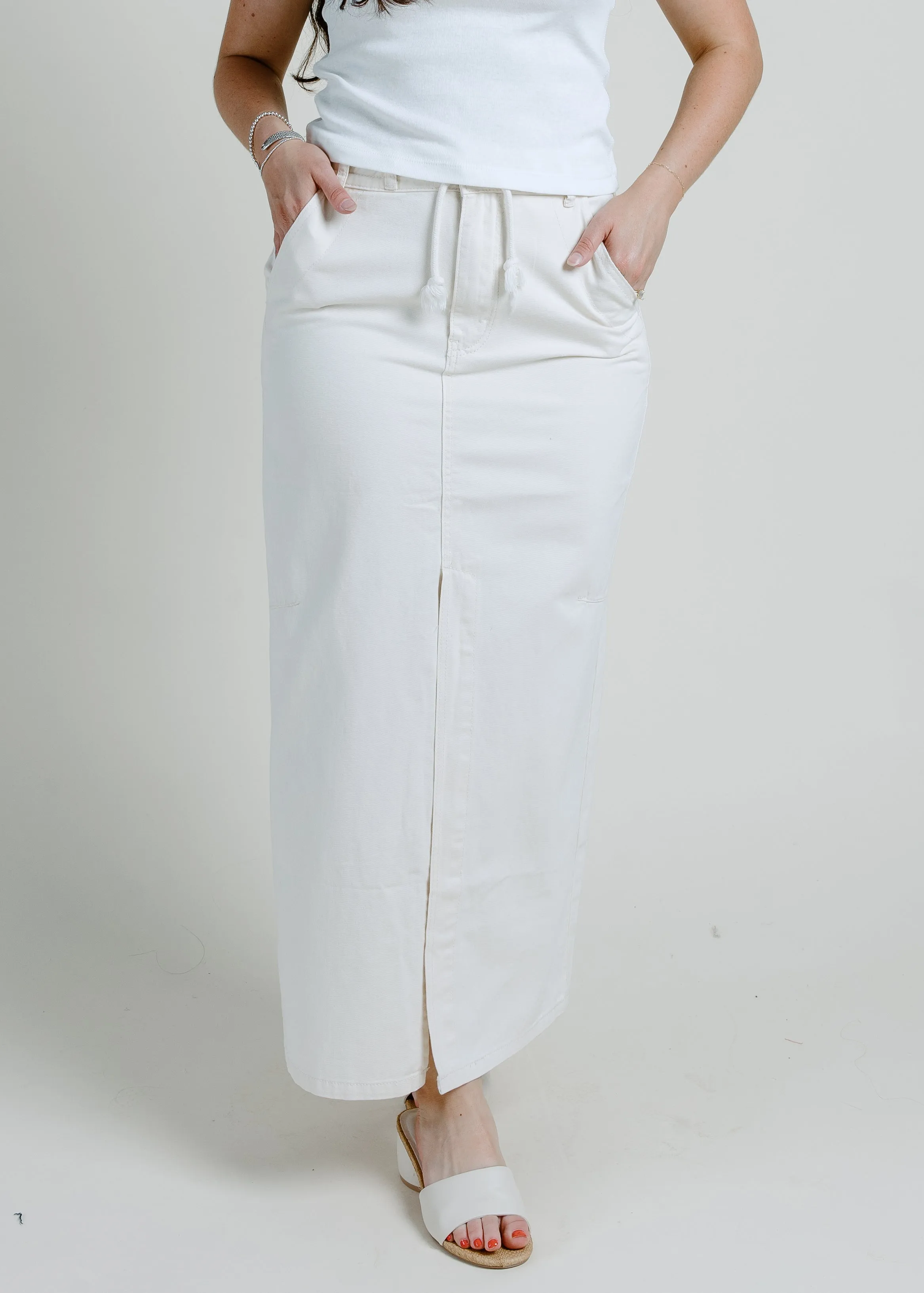 Oxford Skirt - Cream sold by Vinnie Louise product image thumbnail 2