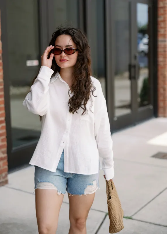 Shelley Button Down - Off White sold by Vinnie Louise
