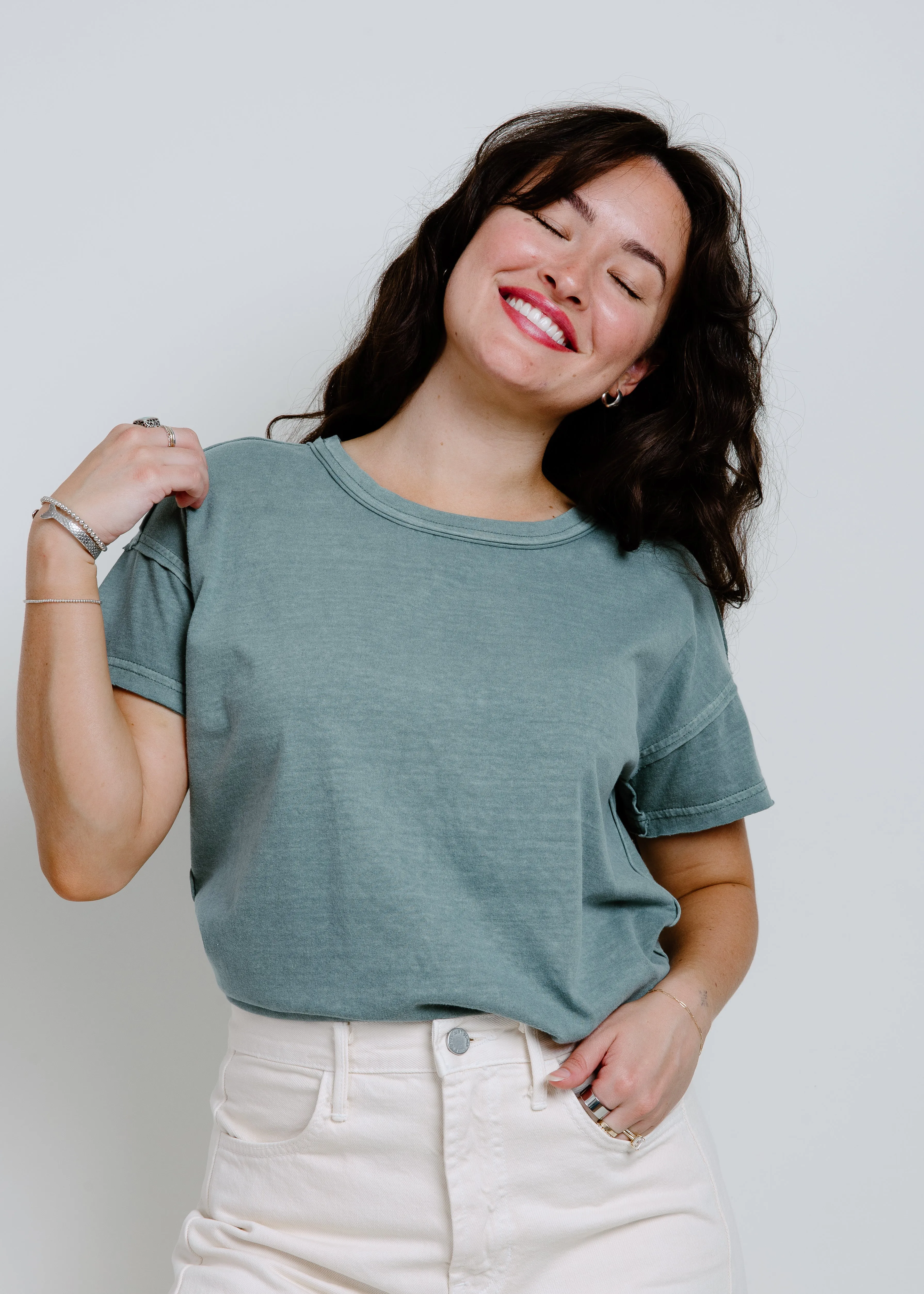 Emory Tee - Green sold by Vinnie Louise product image thumbnail 3