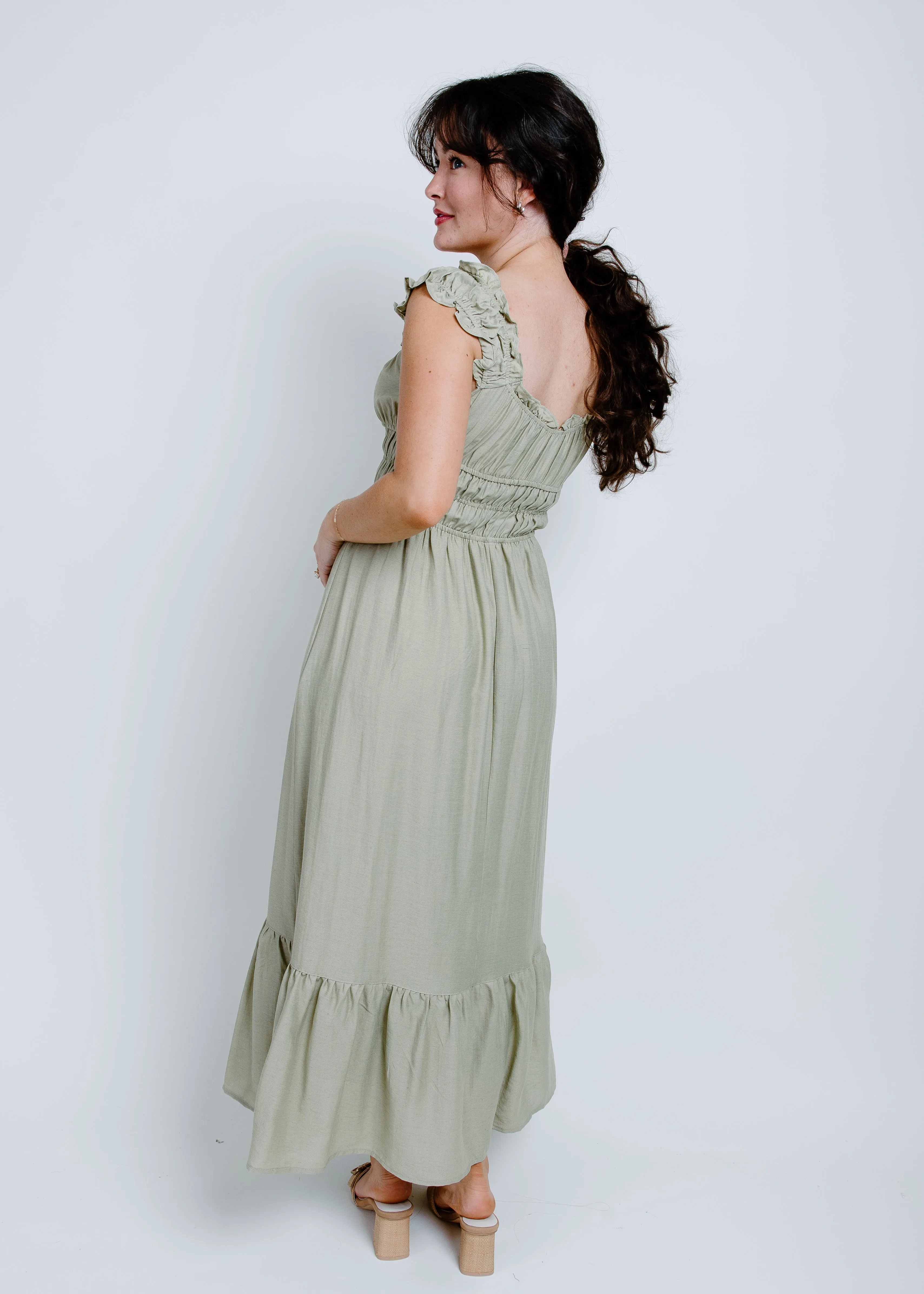 Ellias Midi Dress - Olive sold by Vinnie Louise product image thumbnail 5