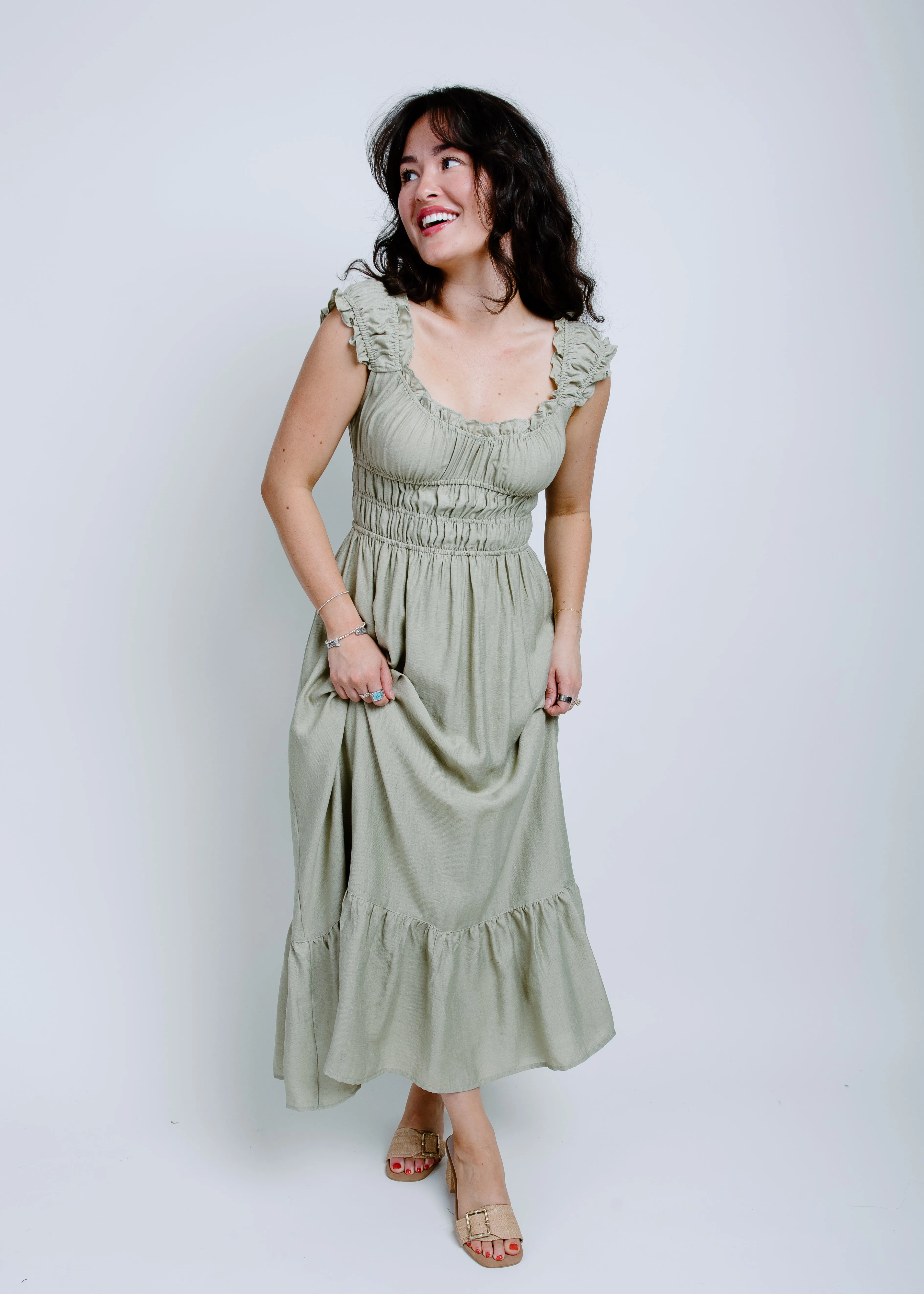 Ellias Midi Dress - Olive sold by Vinnie Louise product image thumbnail 2