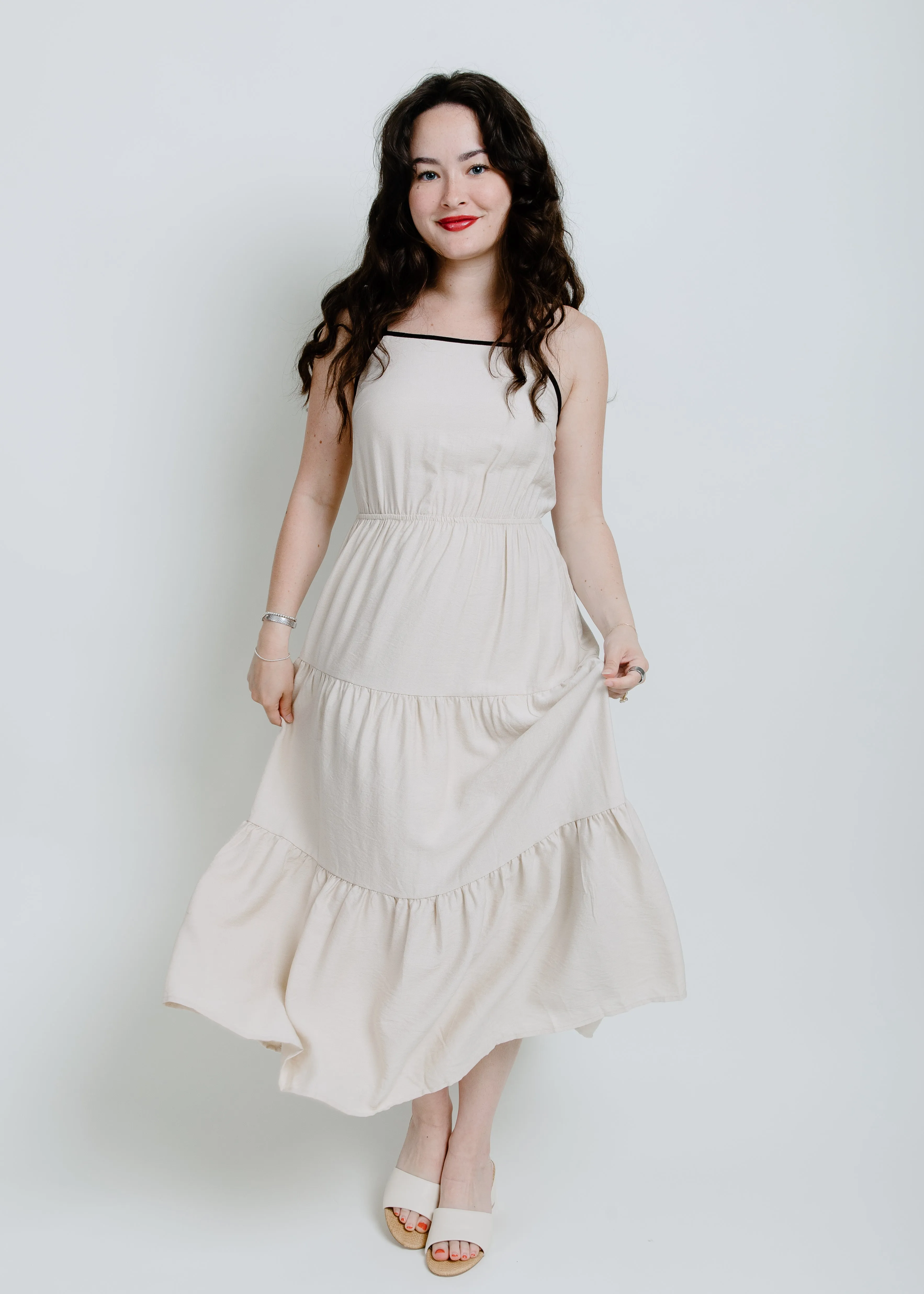 Mariposa Tiered Midi Dress sold by Vinnie Louise