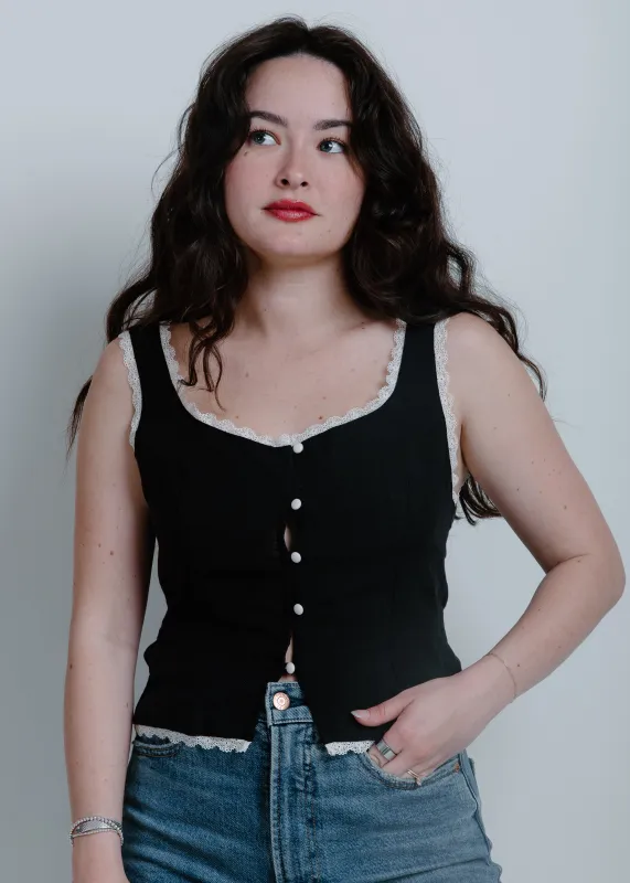 Darcy Black Tank - Black sold by Vinnie Louise