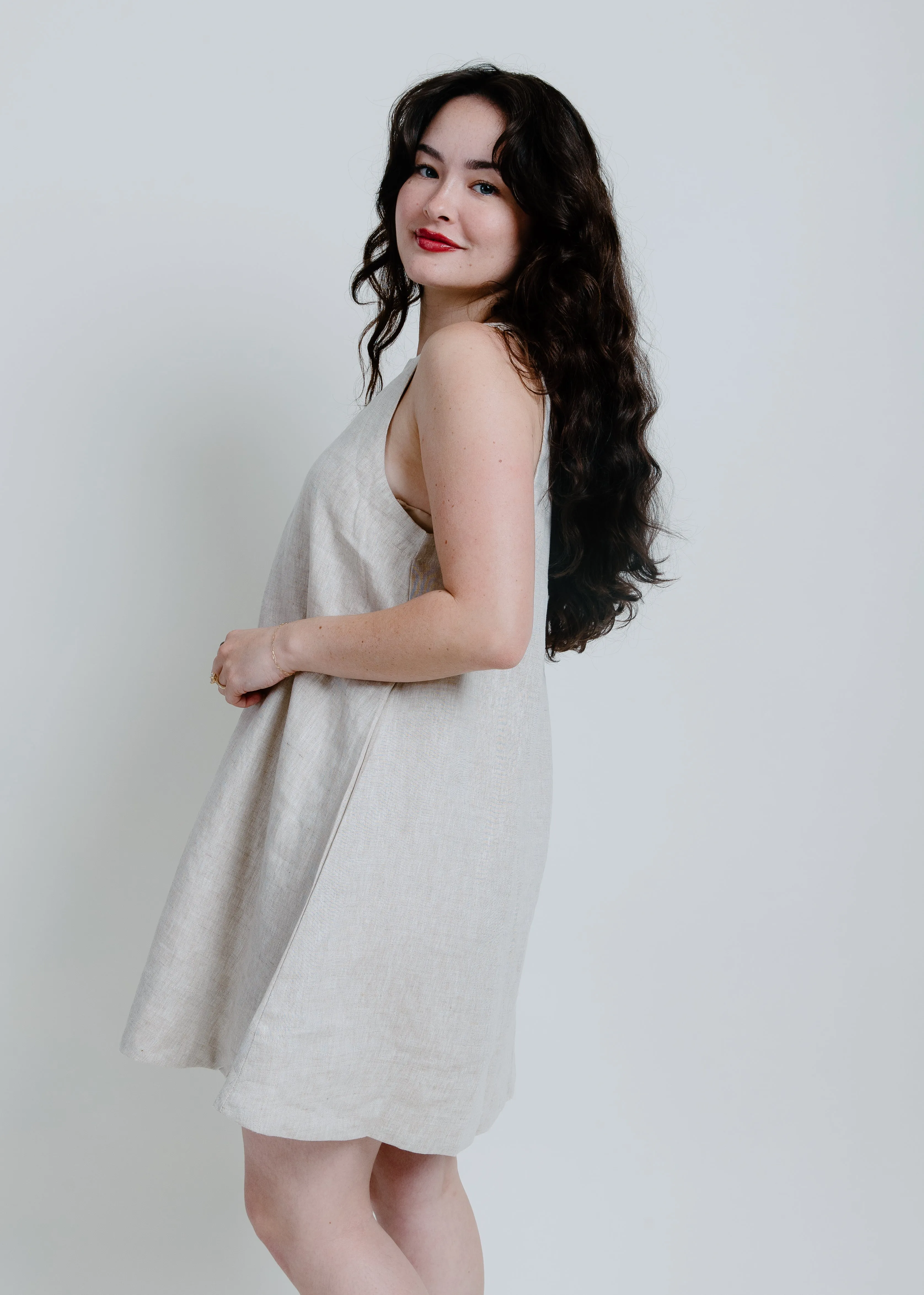 Hadley Linen Mini Dress sold by Vinnie Louise product image thumbnail 4