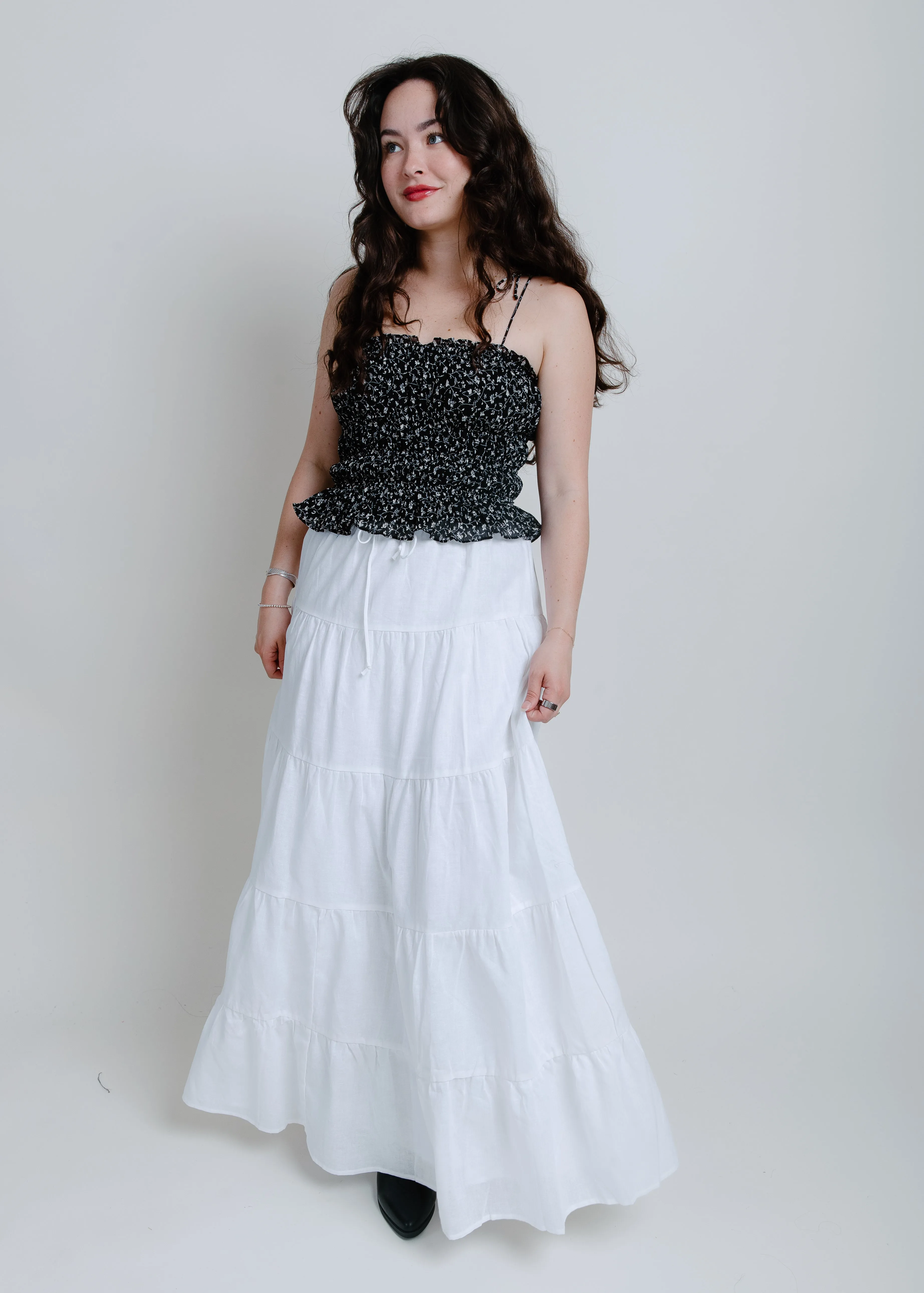 Rolling Hills Maxi Skirt - Off White sold by Vinnie Louise