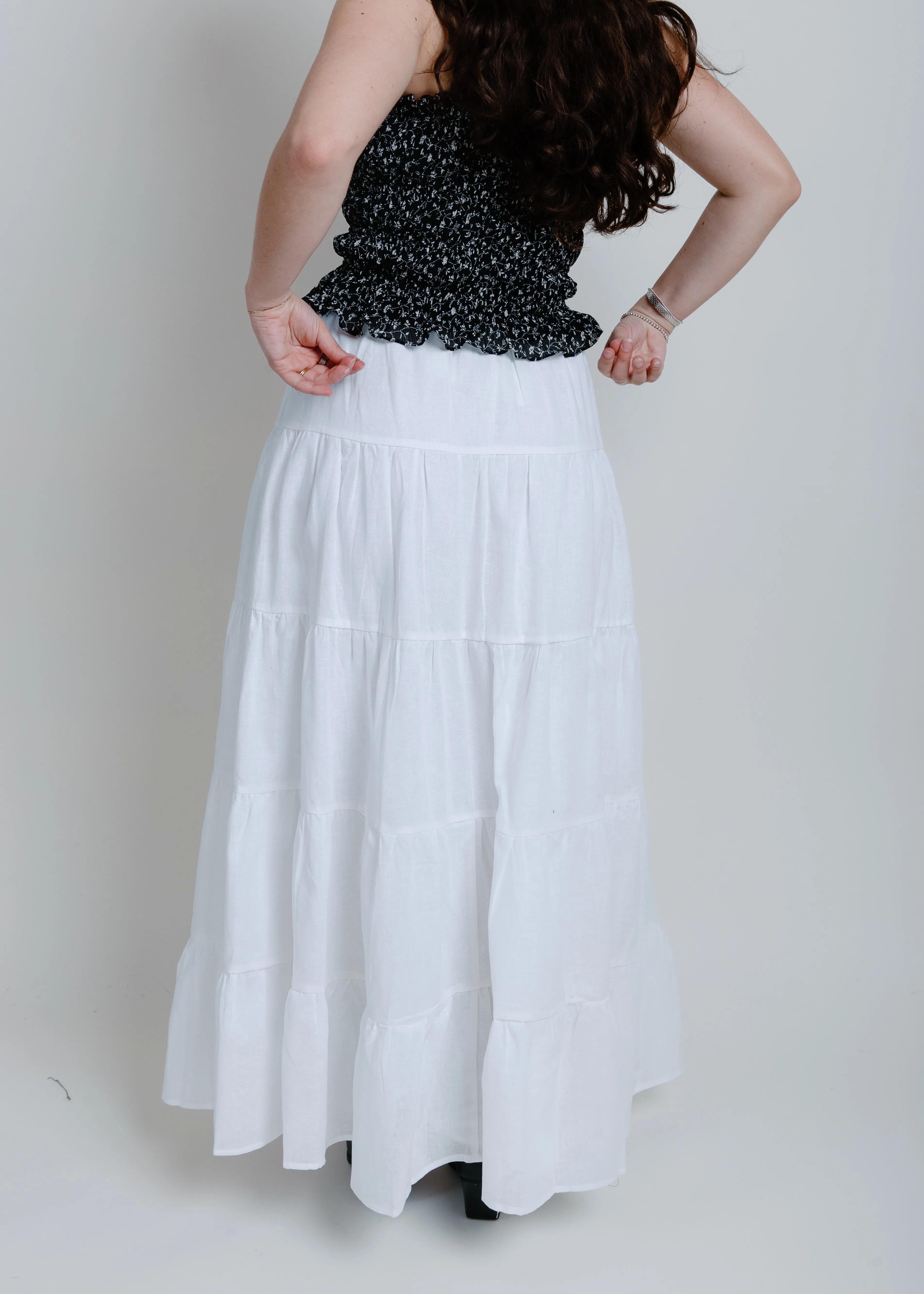 Rolling Hills Maxi Skirt - Off White sold by Vinnie Louise product image thumbnail 5
