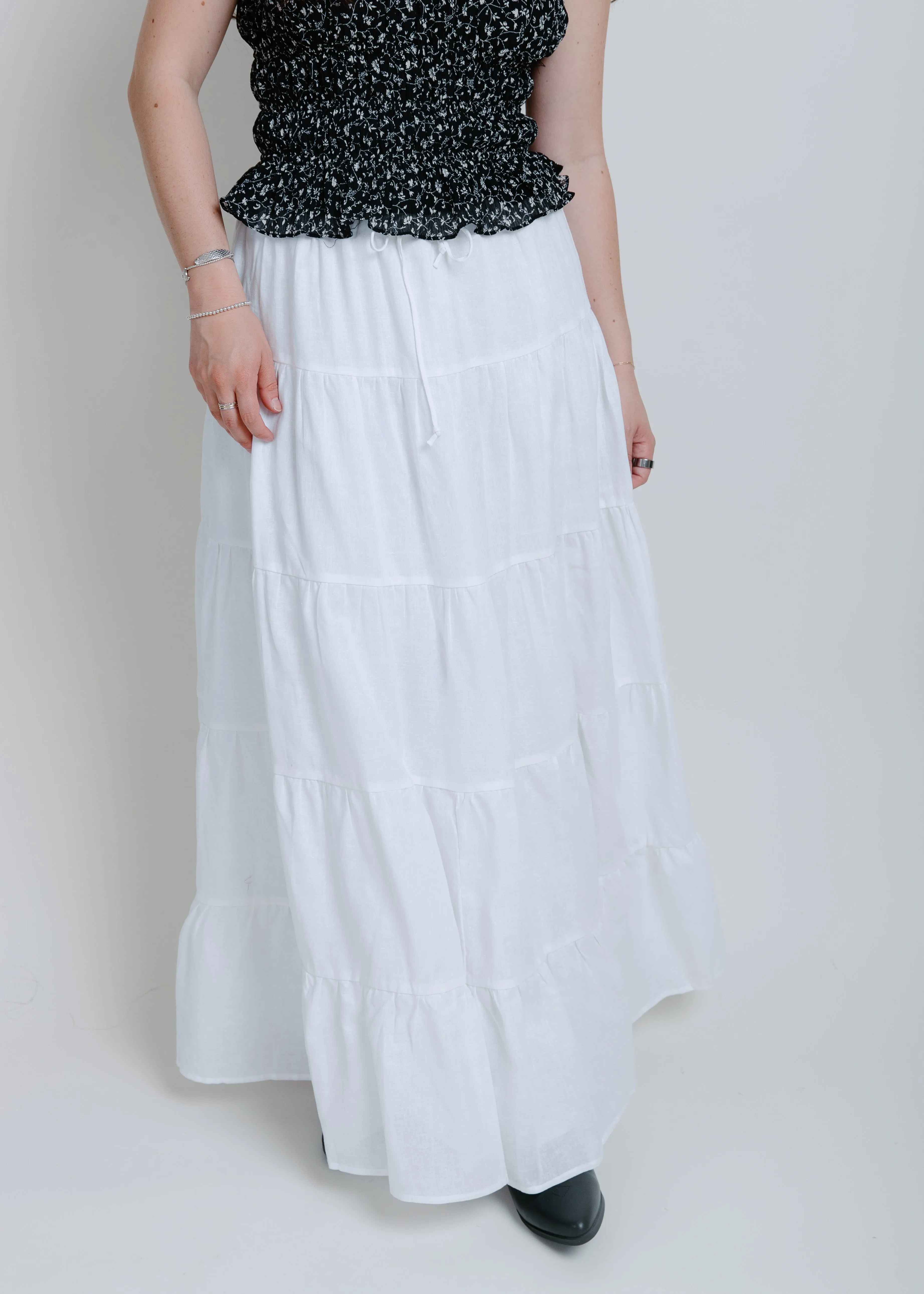 Rolling Hills Maxi Skirt - Off White sold by Vinnie Louise product image thumbnail 2