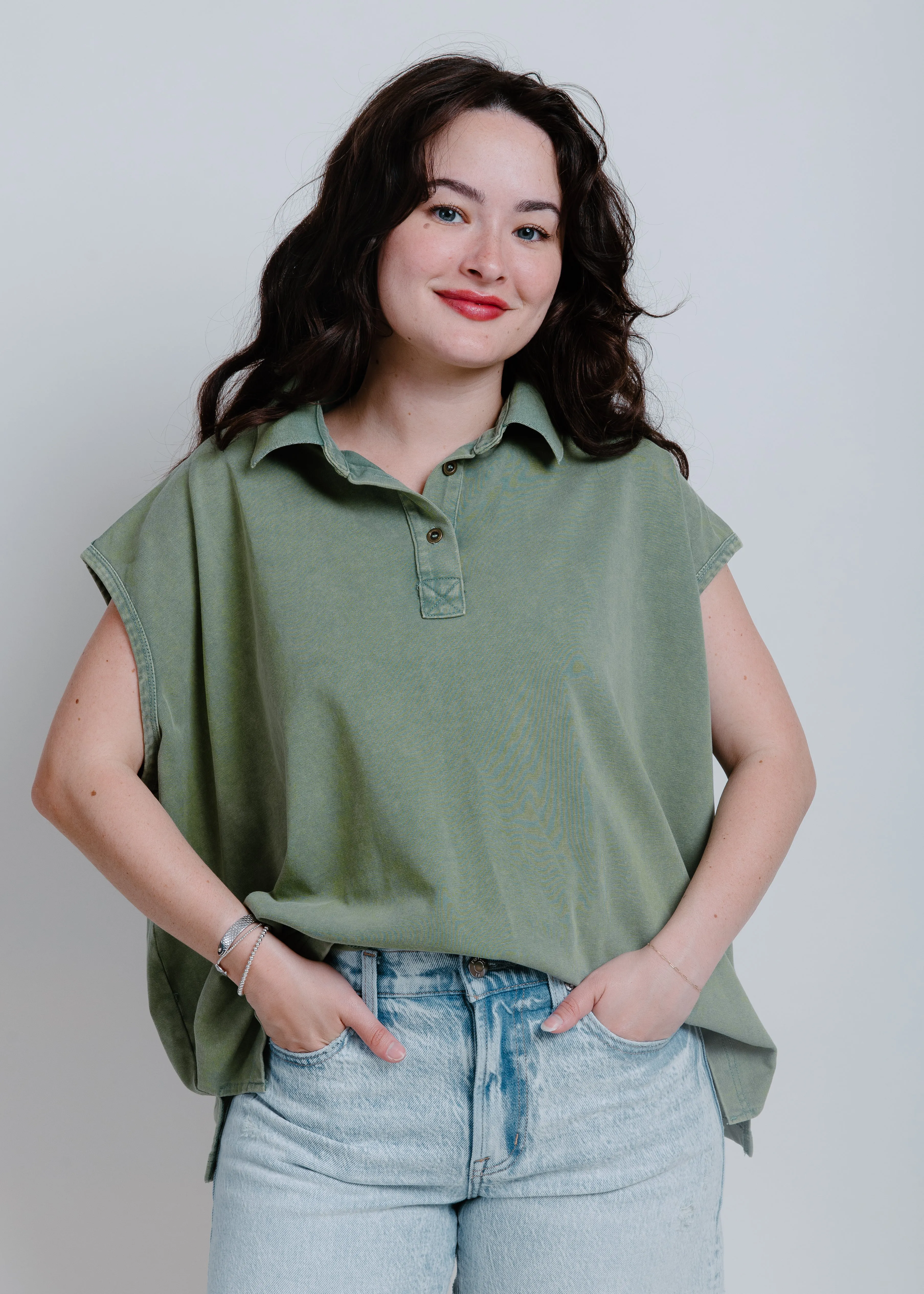 Ronnie Top - Green sold by Vinnie Louise product image thumbnail 2