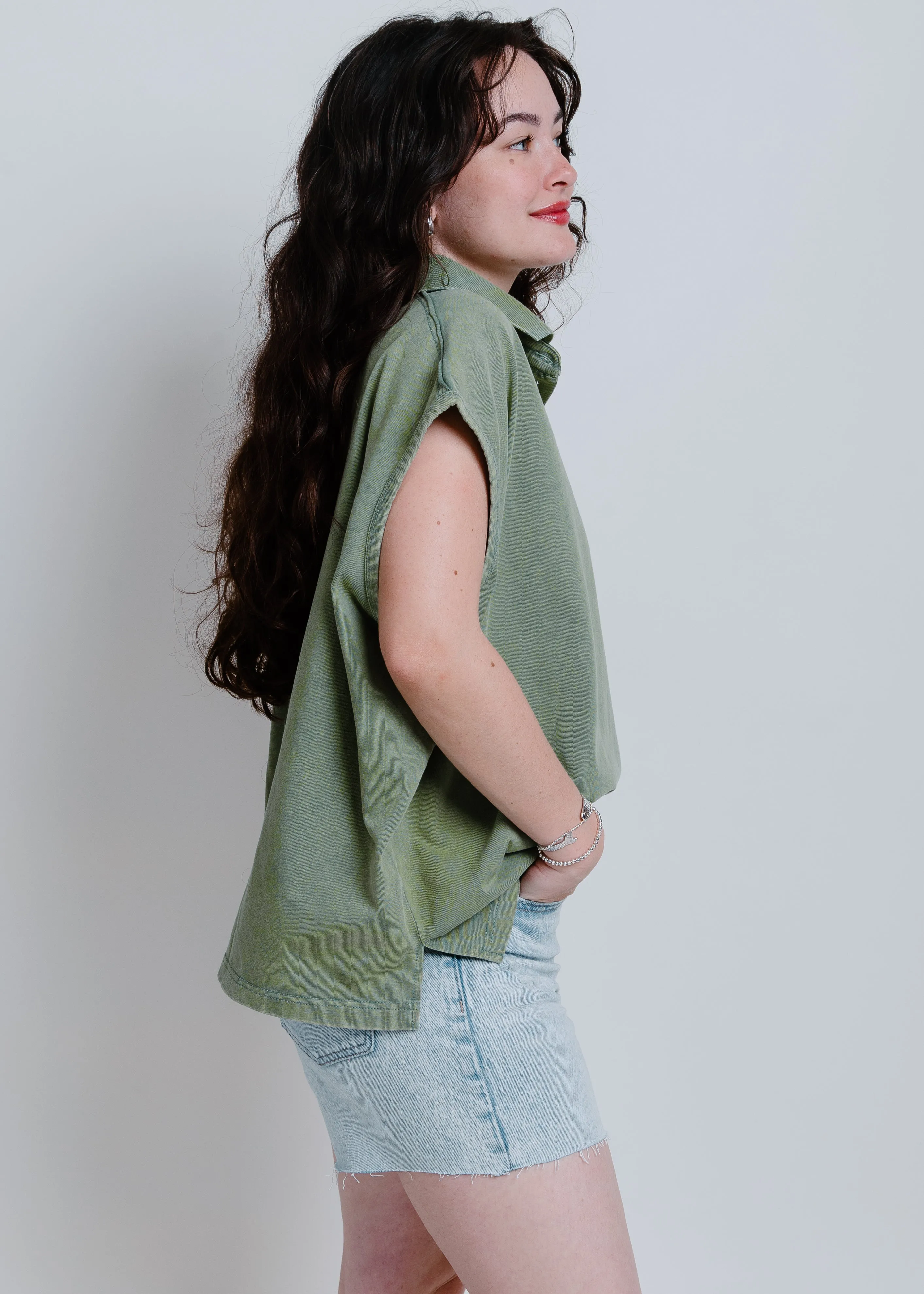 Ronnie Top - Green sold by Vinnie Louise product image thumbnail 3