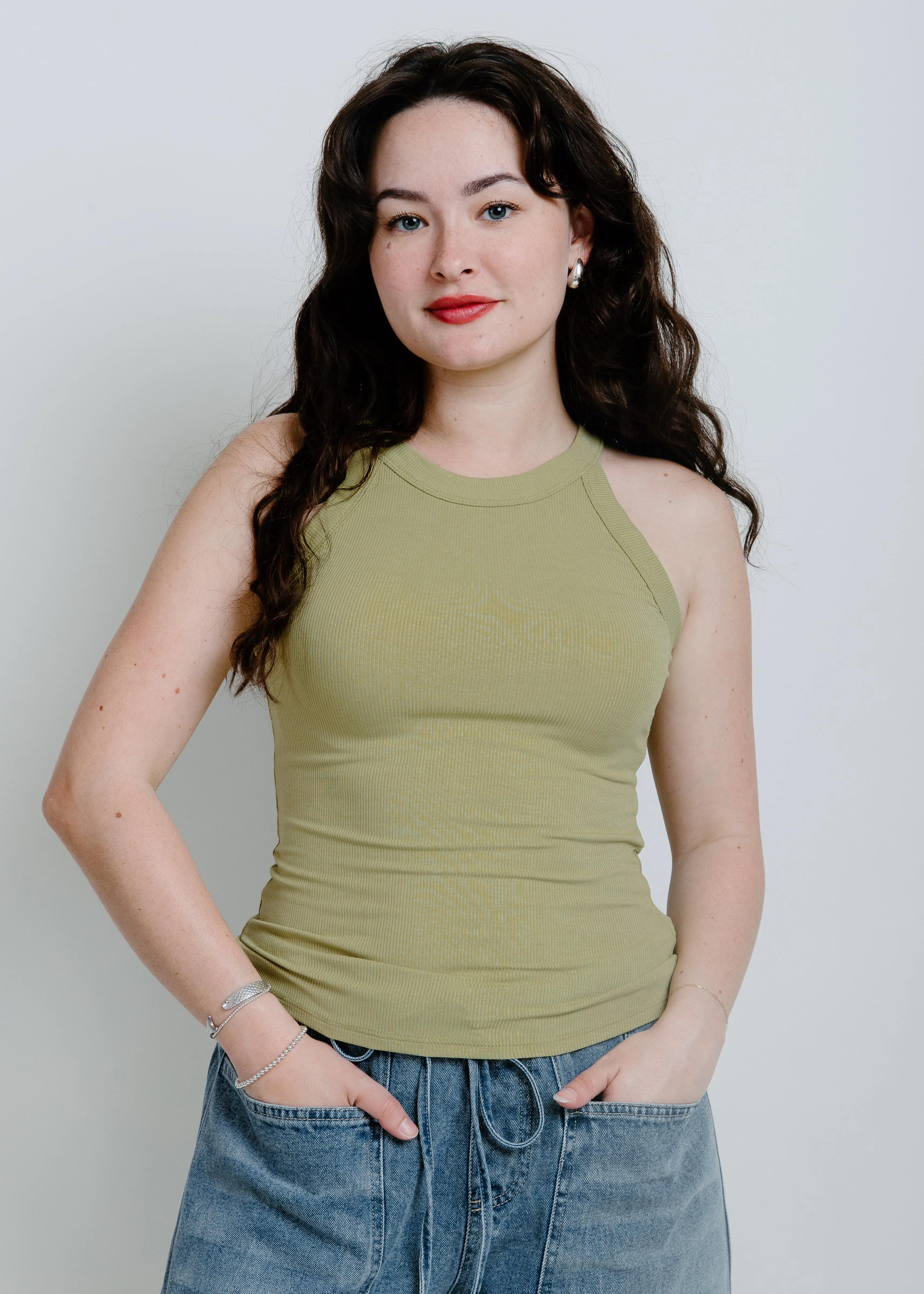 Stella Knit Tank - Kiwi sold by Vinnie Louise